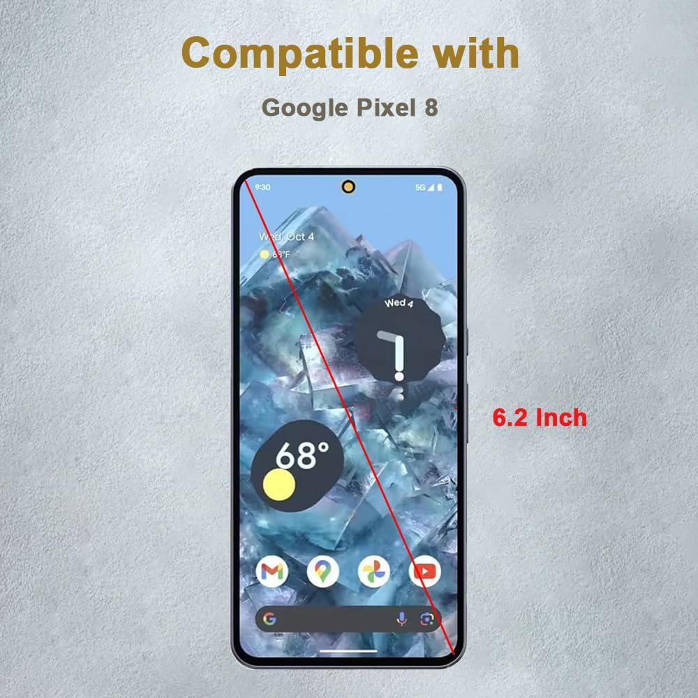 Protector de Pantalla Vidrio Templado ENGFYADSY para Google Pixel 8