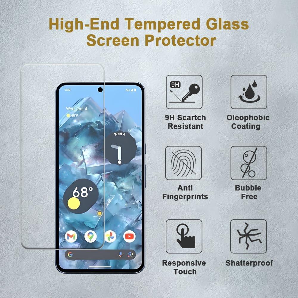 Protector de Pantalla Vidrio Templado ENGFYADSY para Google Pixel 8