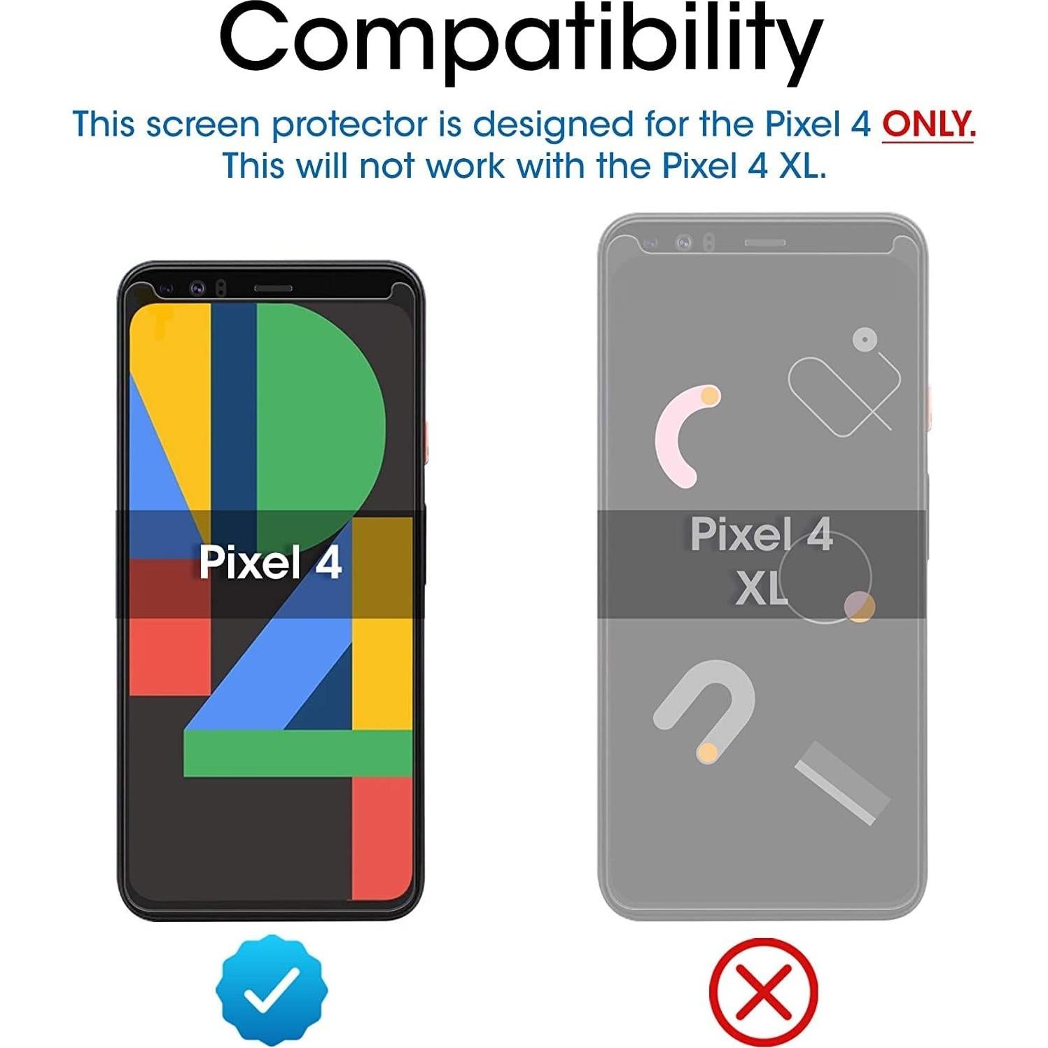 Protector de Pantalla de Vidrio Templado amFilm para Google Pixel 4 - Paquete de 3