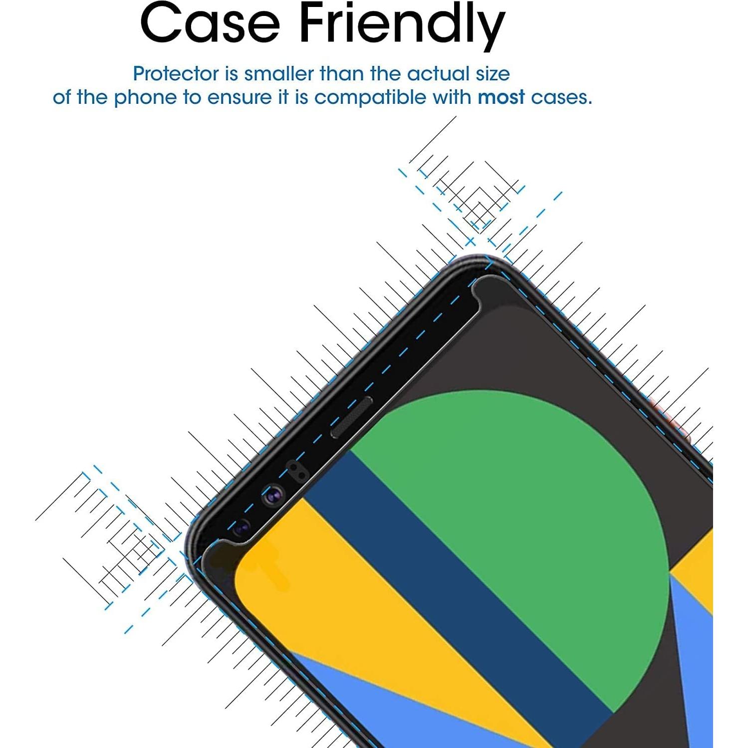 Protector de Pantalla de Vidrio Templado amFilm para Google Pixel 4 - Paquete de 3