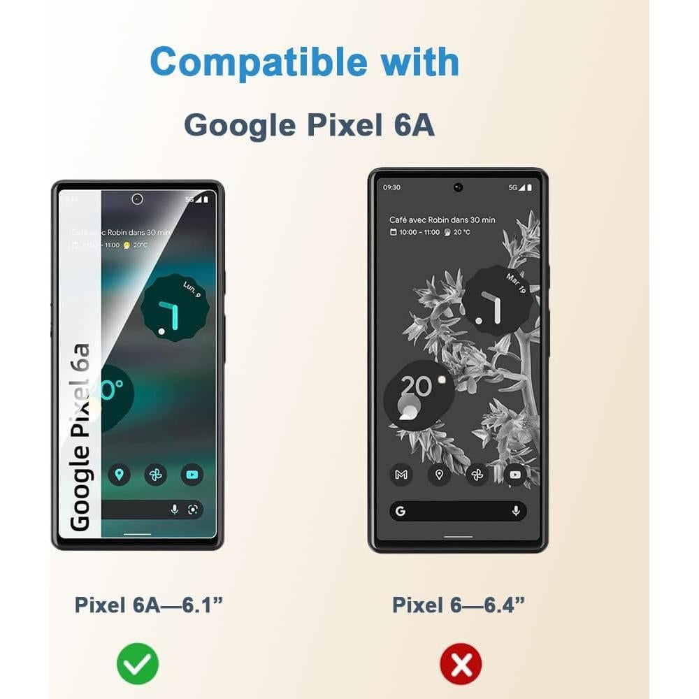 Protector de Pantalla Vidrio Templado HYGAMOCC para Google Pixel 6A