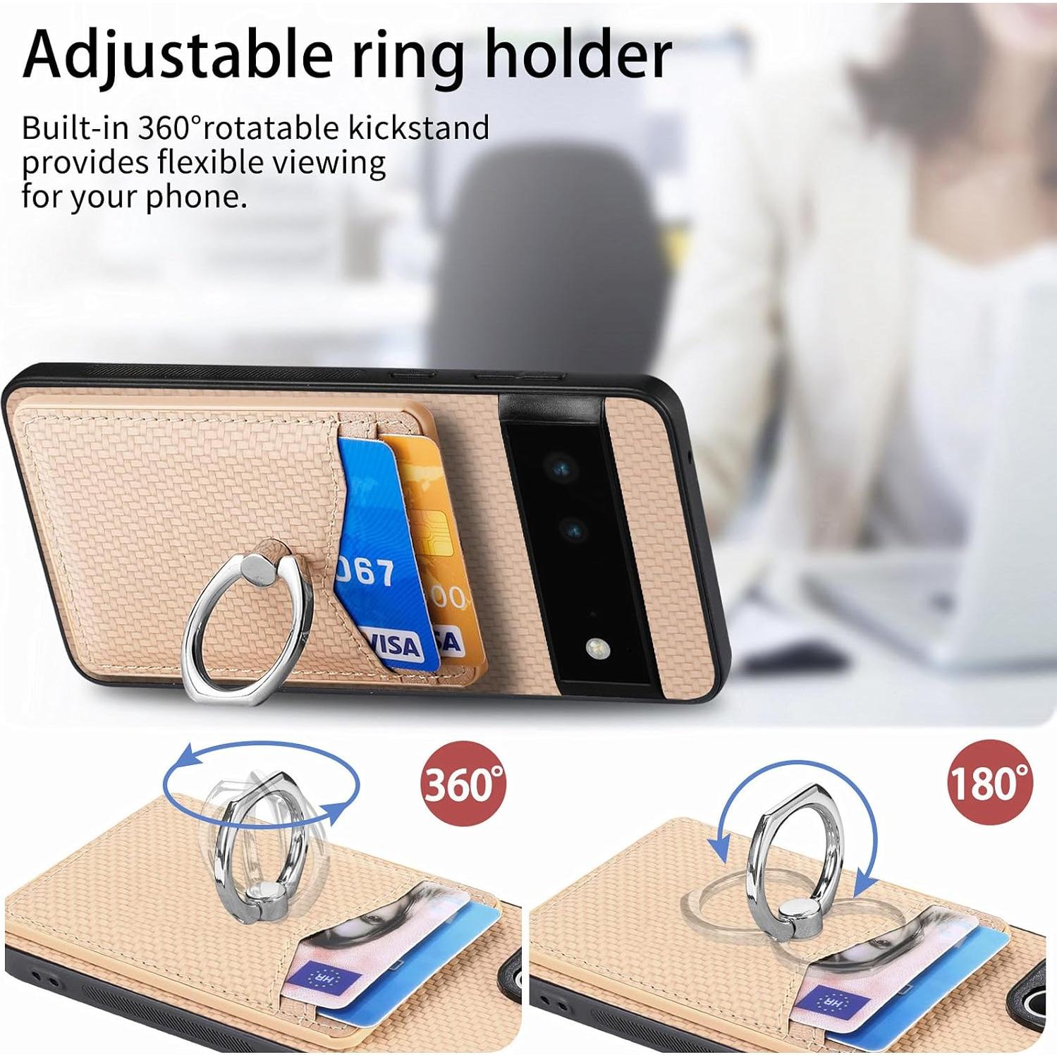 Funda Asuwish para Google Pixel 6 con billetera y soporte