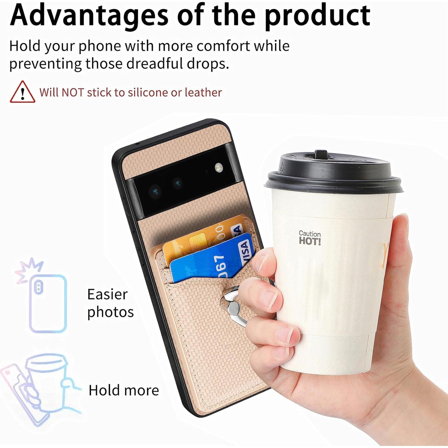 Funda Asuwish para Google Pixel 6 con billetera y soporte