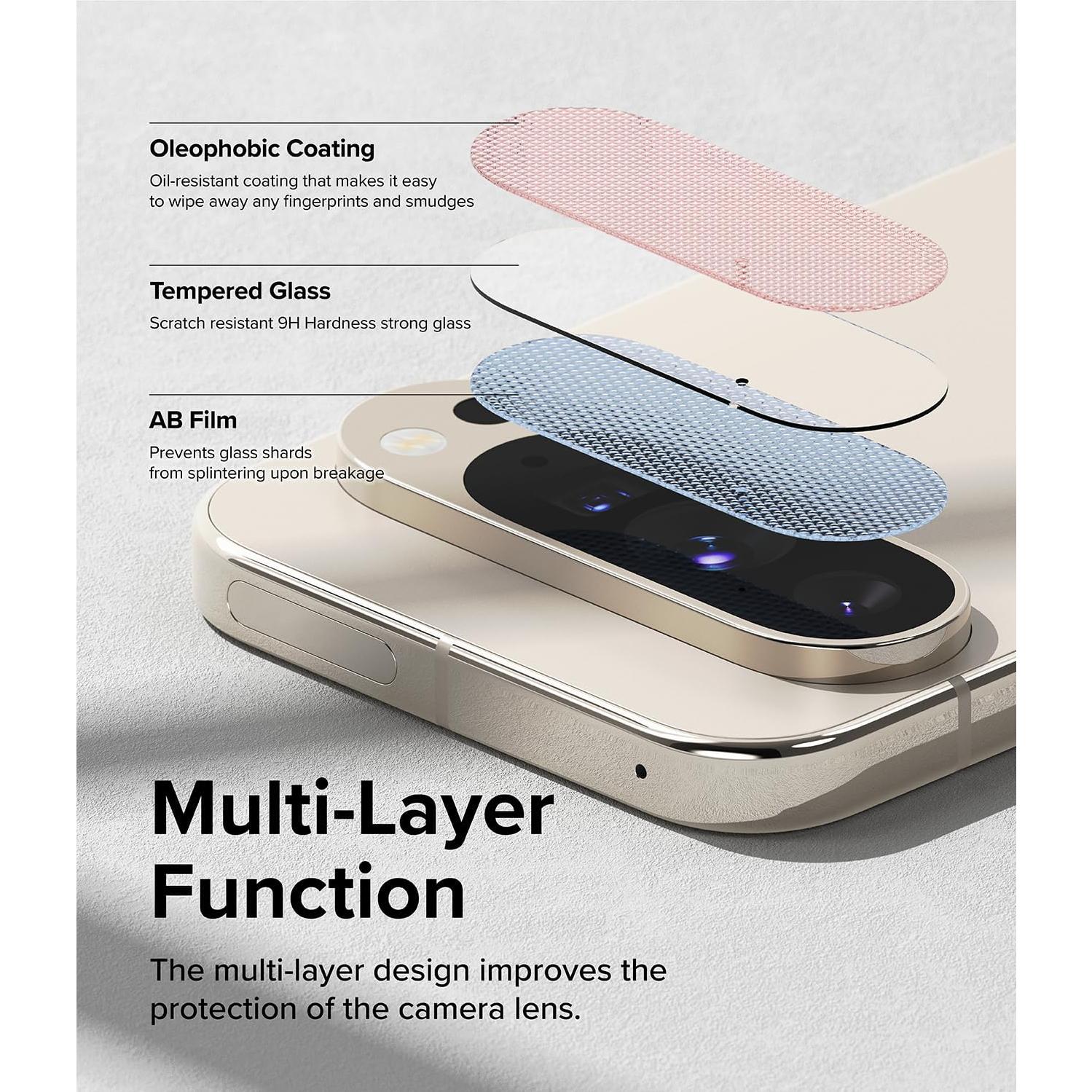 Protector de Lente de Cámara Ringke para Google Pixel 9 Pro XL - Vidrio Templado