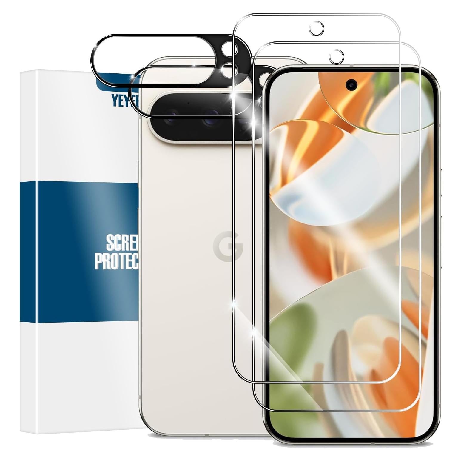 Protector de Pantalla Vidrio Templado YEBF para Pixel 9 Pro