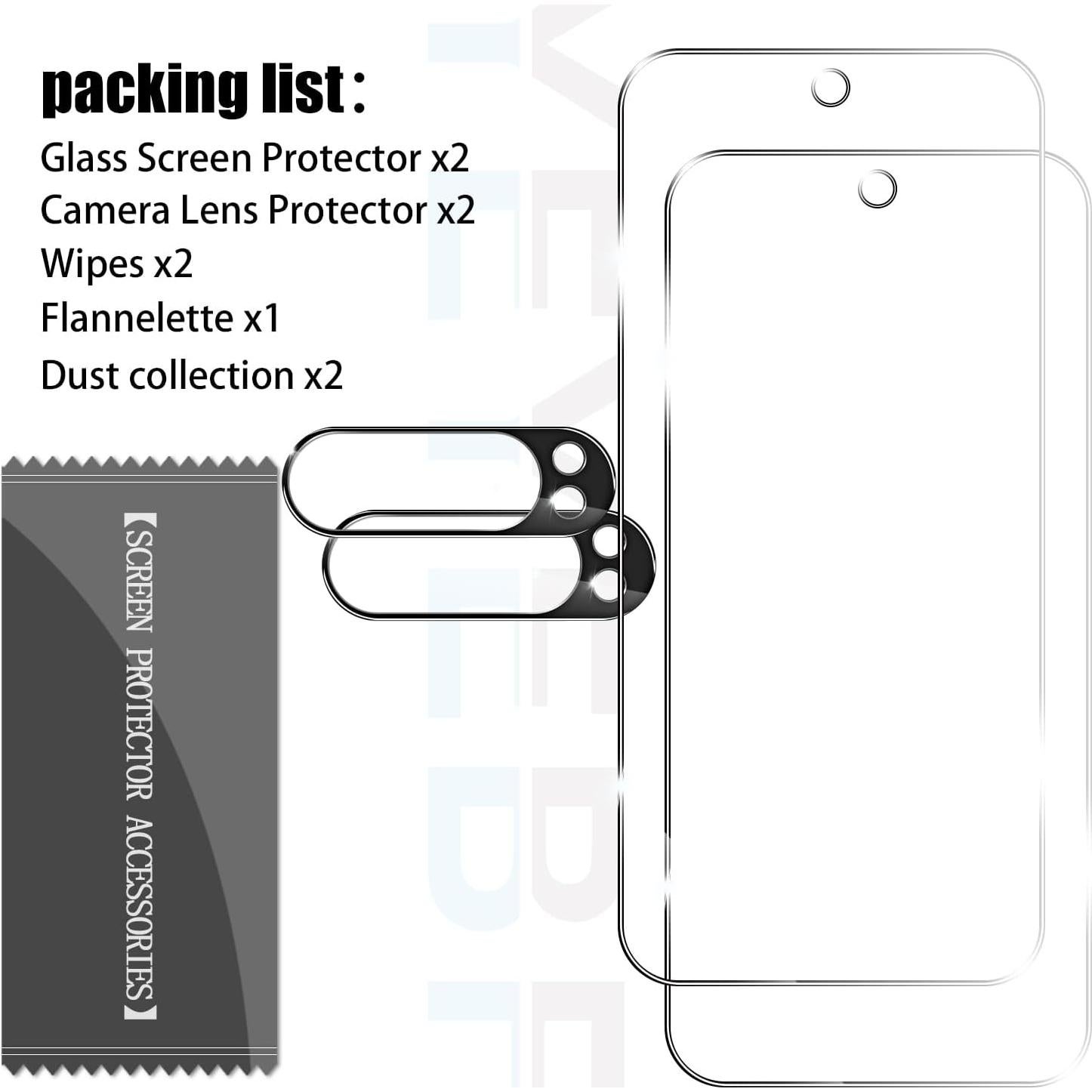 Protector de Pantalla Vidrio Templado YEBF para Pixel 9 Pro