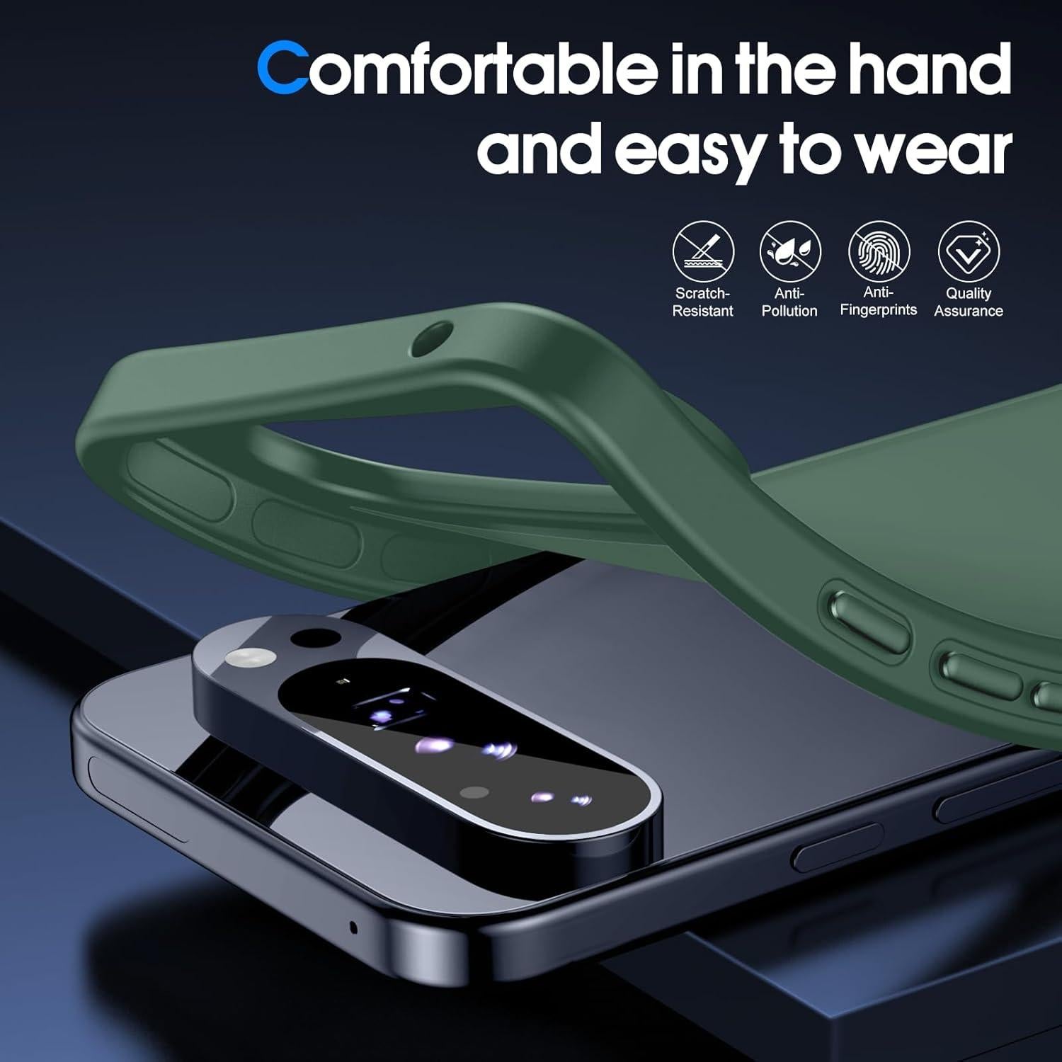 Funda JAME Verde Alpino para Google Pixel 9 Pro XL - Mate Translúcido