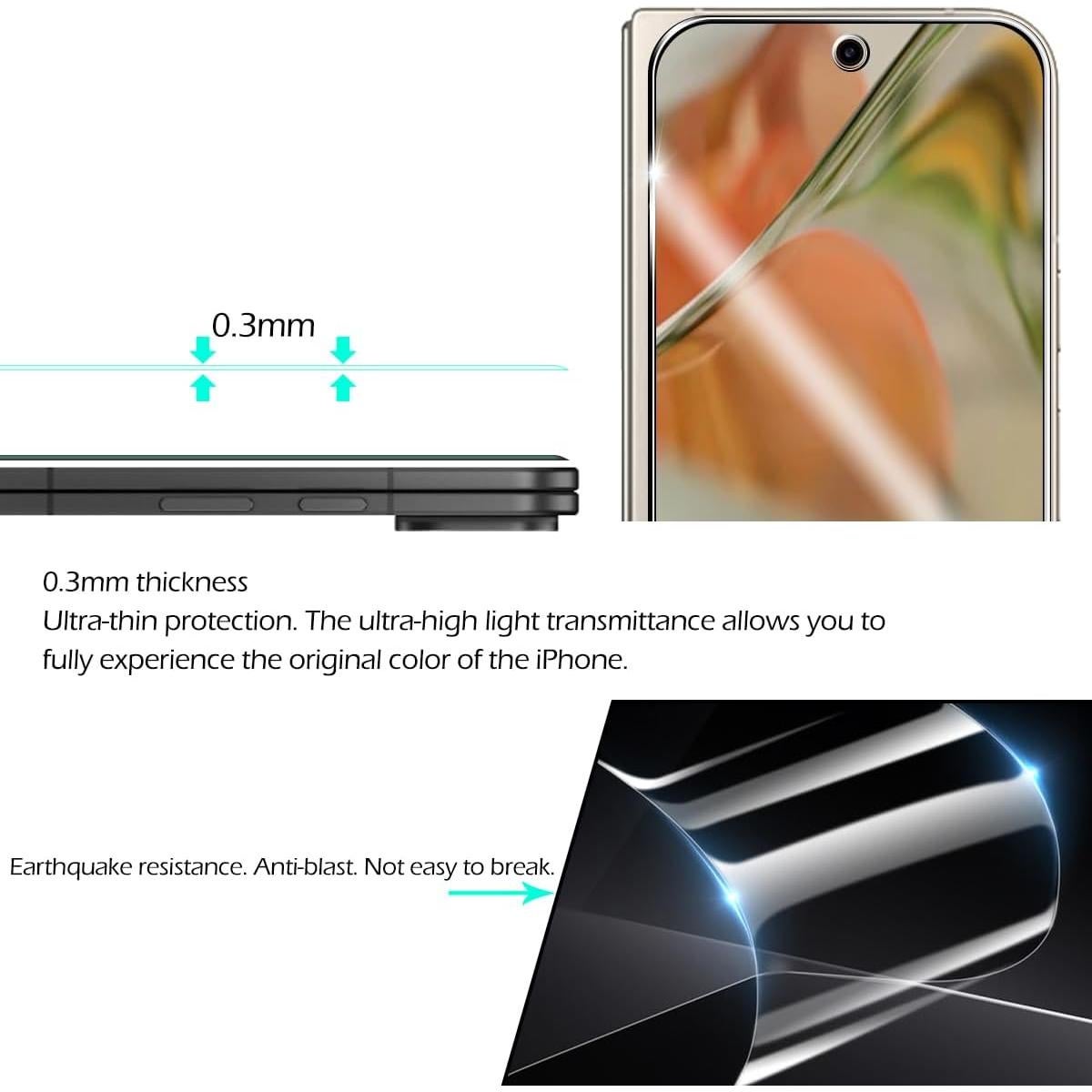 Protector de Pantalla Vidrio Templado HD Google Pixel 9 Pro Fold