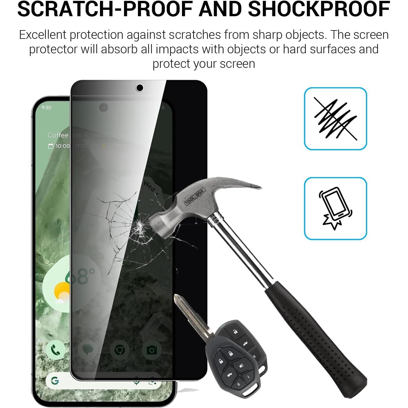 Paquete de 2 Protectores de Pantalla Google Pixel 8 Pro Vidrio Templado