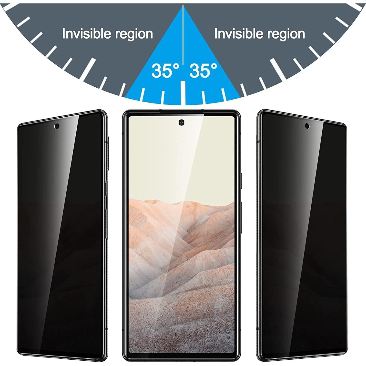 FJCases Funda Privada Anti-Espía Vidrio Templado Google Pixel 6