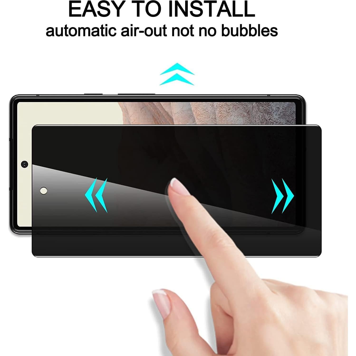 FJCases Funda Privada Anti-Espía Vidrio Templado Google Pixel 6