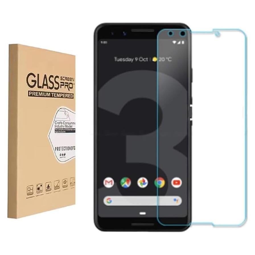 Screen Protector for Google Pixel 3 5.5 Inch(Not for Pixel 3A) Tempered Glass Screen Protector,Anti Scratch Bubble Free 9H Hardness Premium Clarity Touch Accuracy Case Friendly