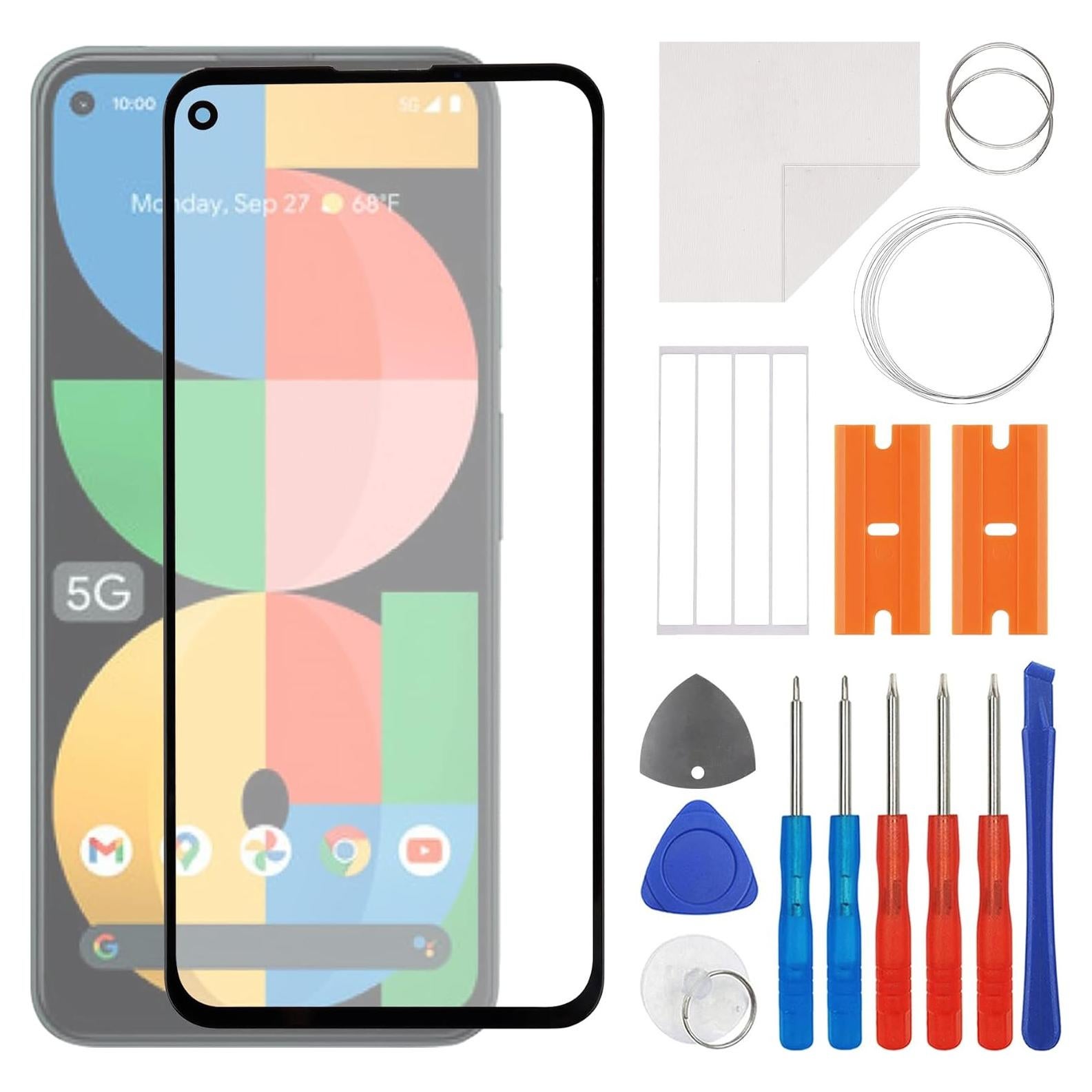 Reemplazo de Cristal Frontal Google Pixel 5a 5G + Kit de Reparación