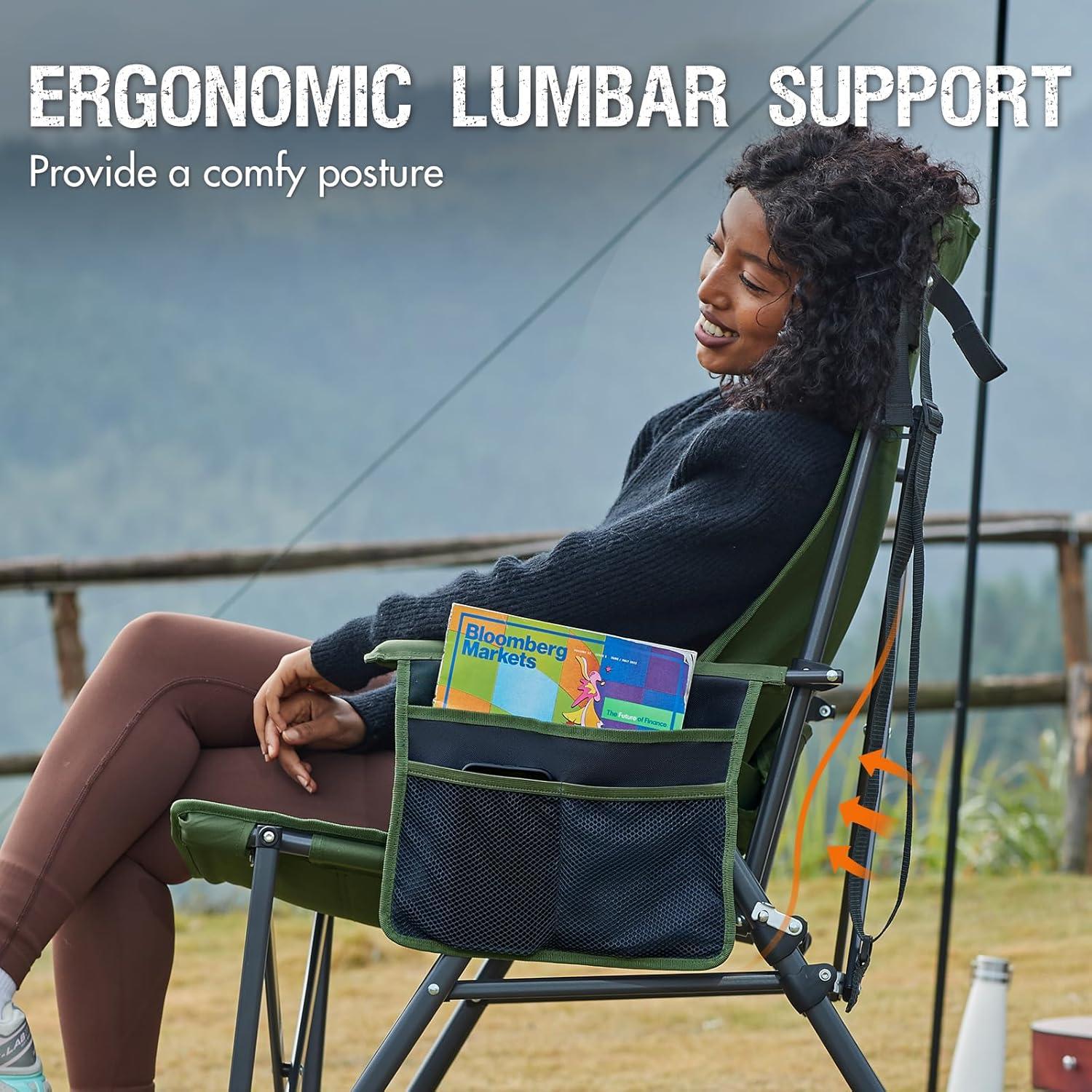 Silla de Camping PORTAL FC-356 Plegable con Soporte Lumbar