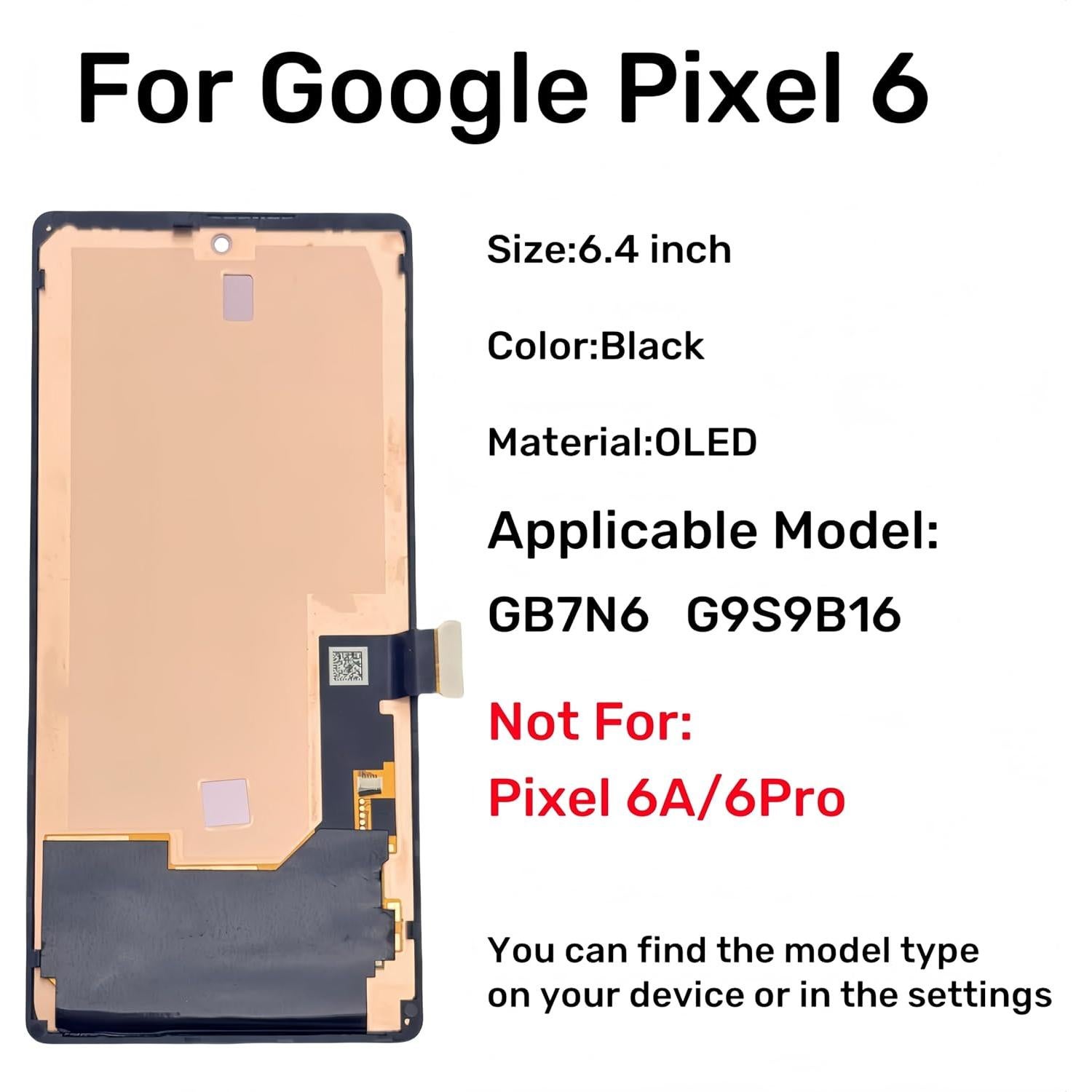 Reemplazo Pantalla OLED Google Pixel 6 6.4" con Kit de Herramientas