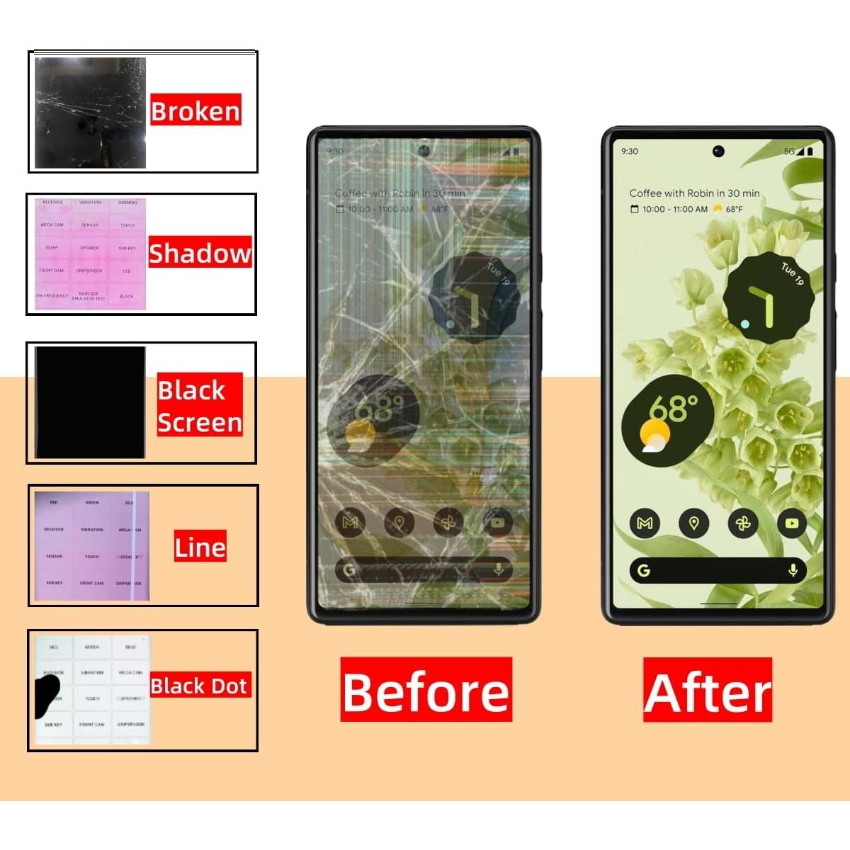 Reemplazo Pantalla OLED Google Pixel 6 6.4" con Kit de Herramientas