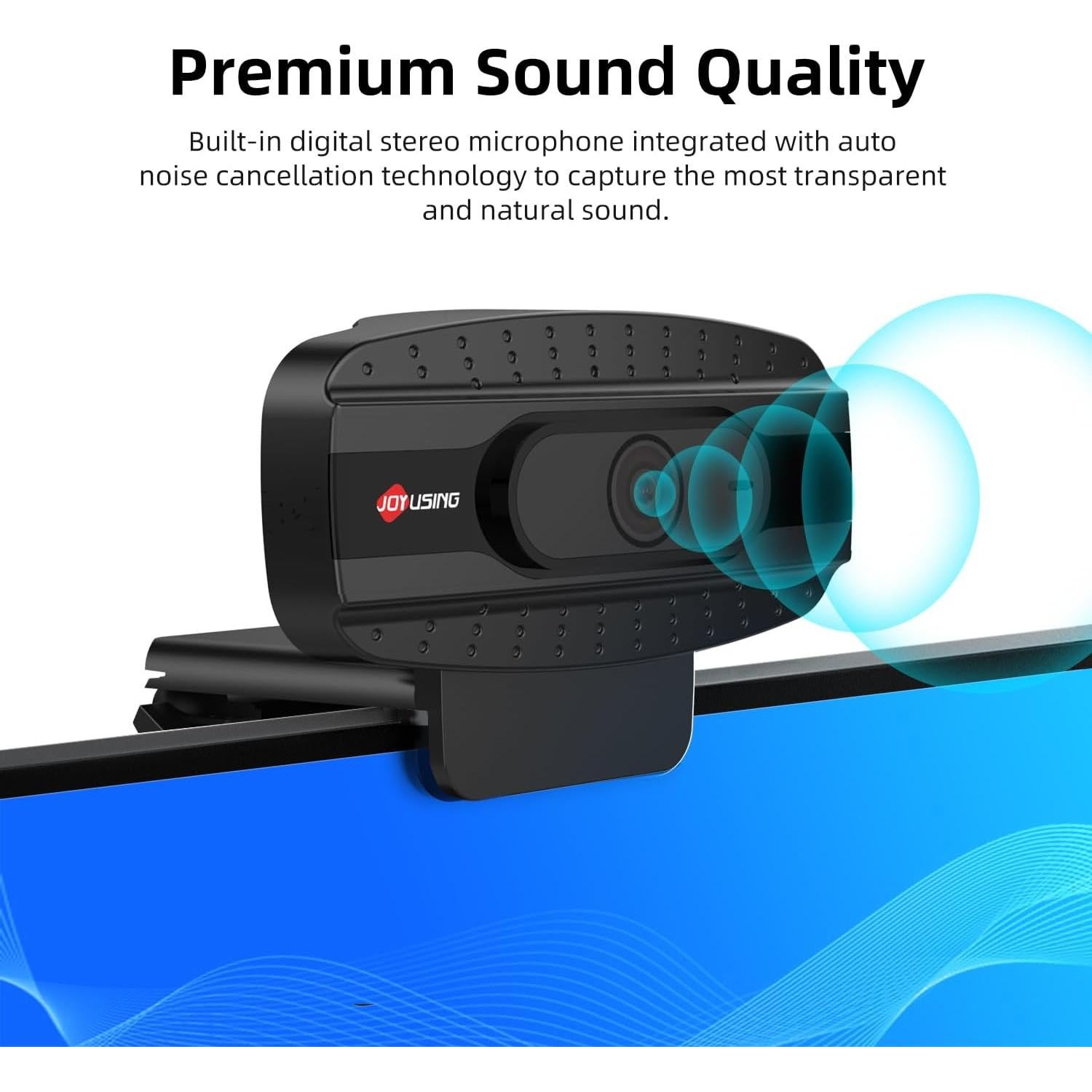 Webcam 4K JOYUSING N120 con Micrófono y Enfoque Automático