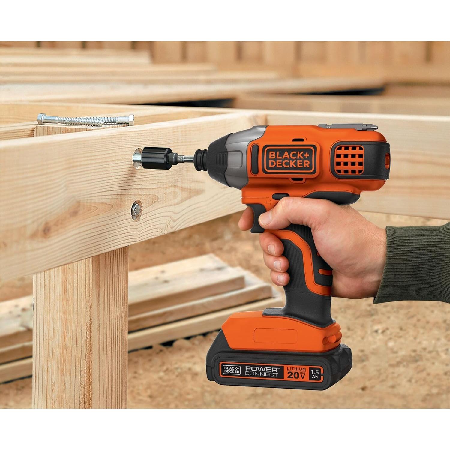 Destornillador de Impacto Inalámbrico BLACK+DECKER 20V