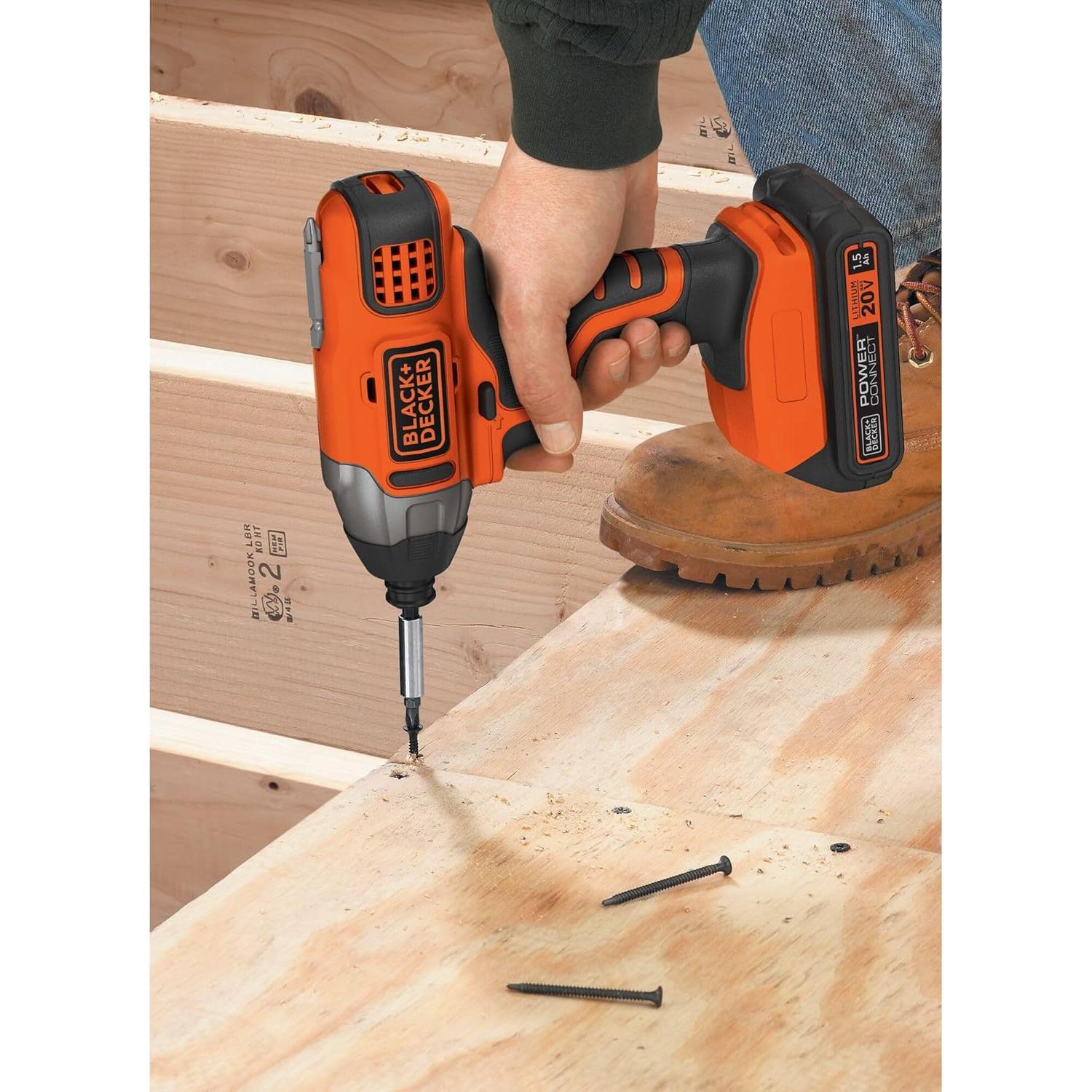 Destornillador de Impacto Inalámbrico BLACK+DECKER 20V