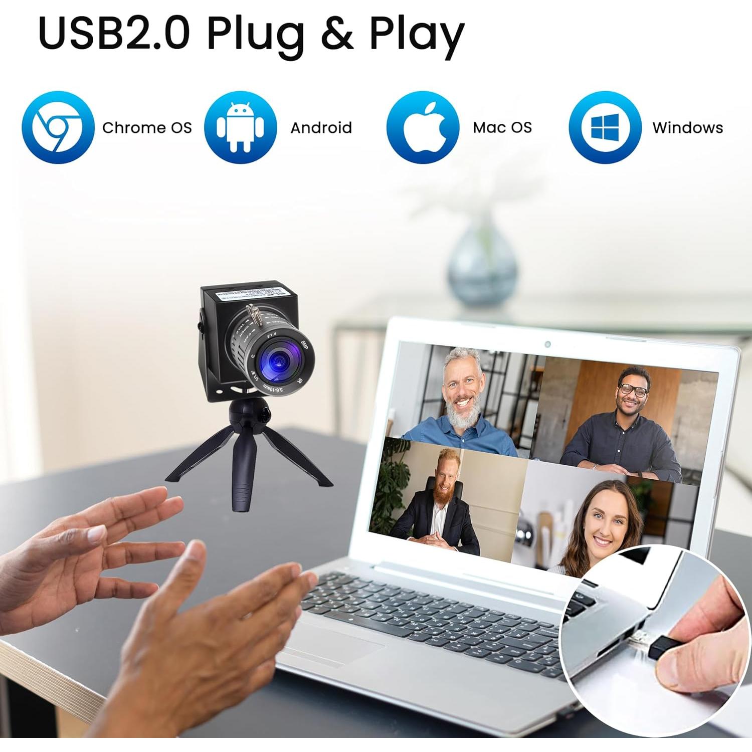Cámara USB HDMI 4K SVPRO con Zoom Manual y Salida Dual