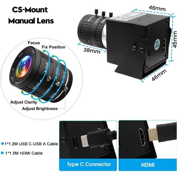 Cámara USB HDMI 4K SVPRO con Zoom Manual y Salida Dual