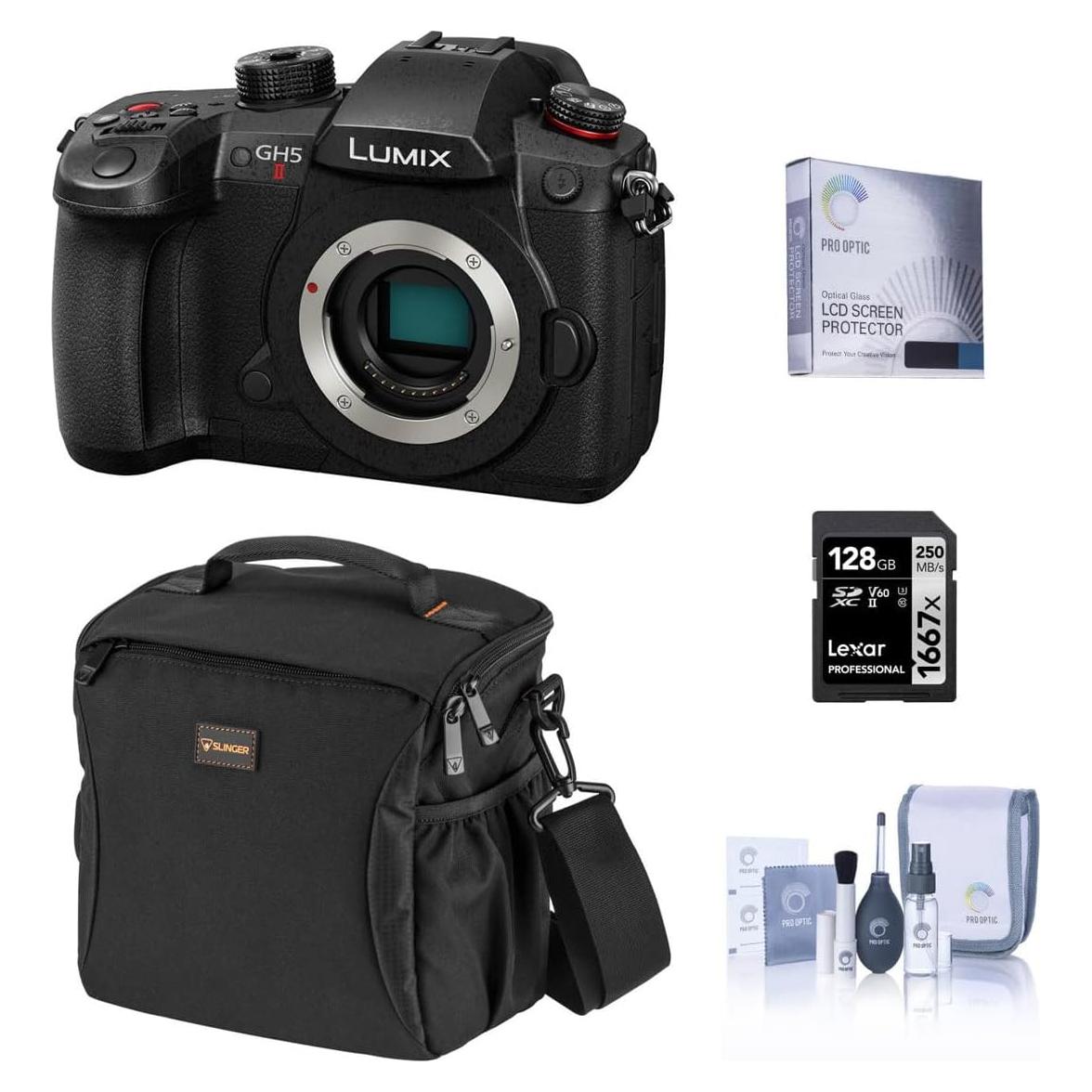 Cámara sin espejo Panasonic LUMIX GH5II + tarjeta SD 128GB
