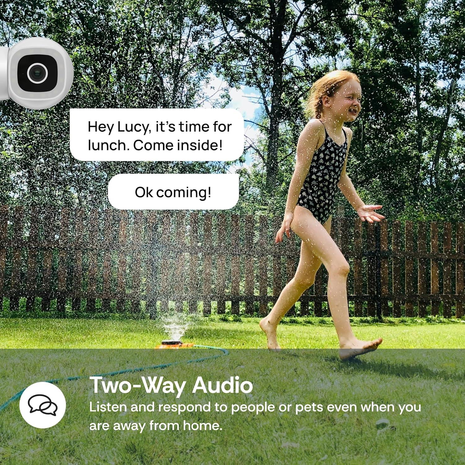 Cámaras de Seguridad Luna 2K AI - Paquete de 2, Negro