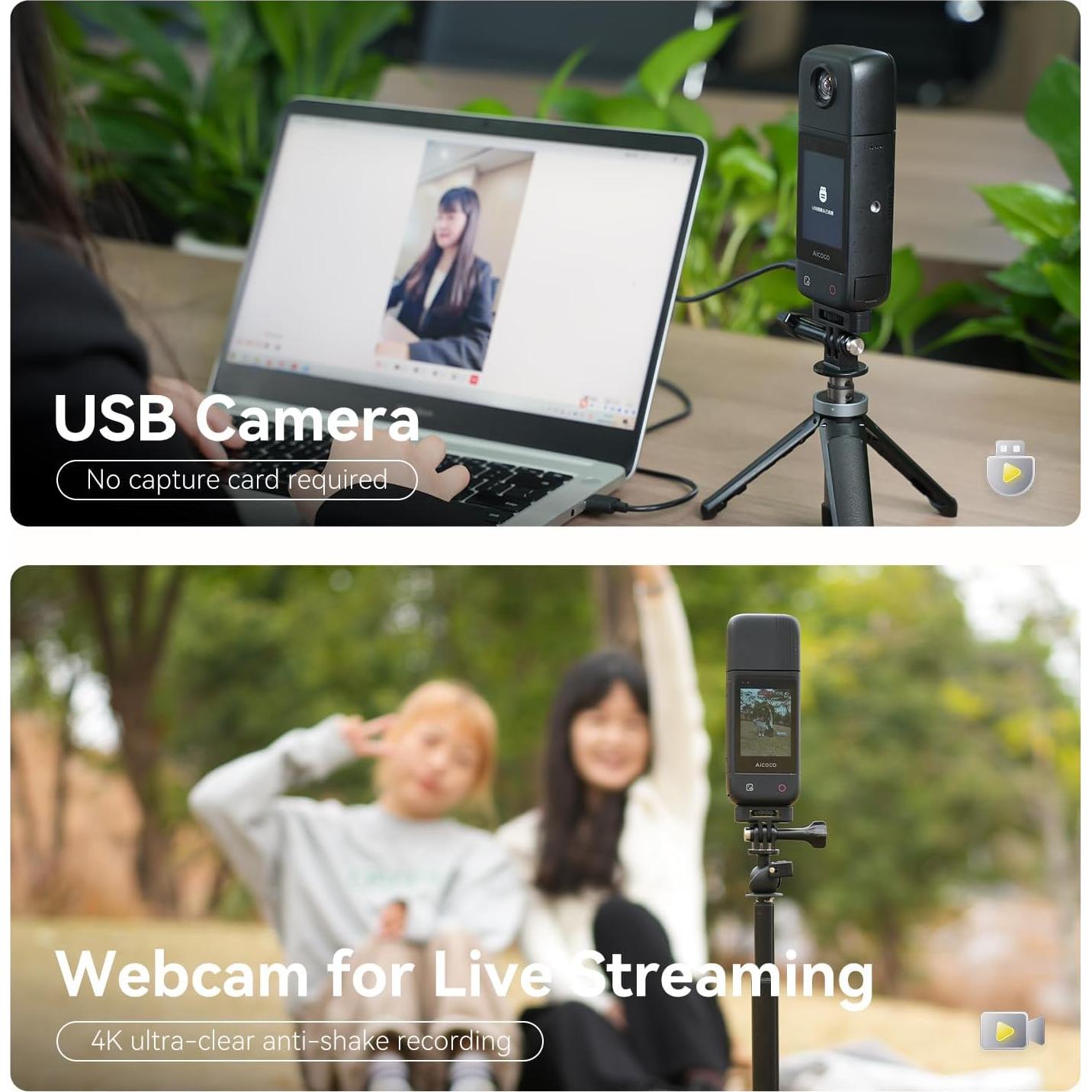 Cámara Inalámbrica 4K Aicoco LC10 con Batería de 270 Min