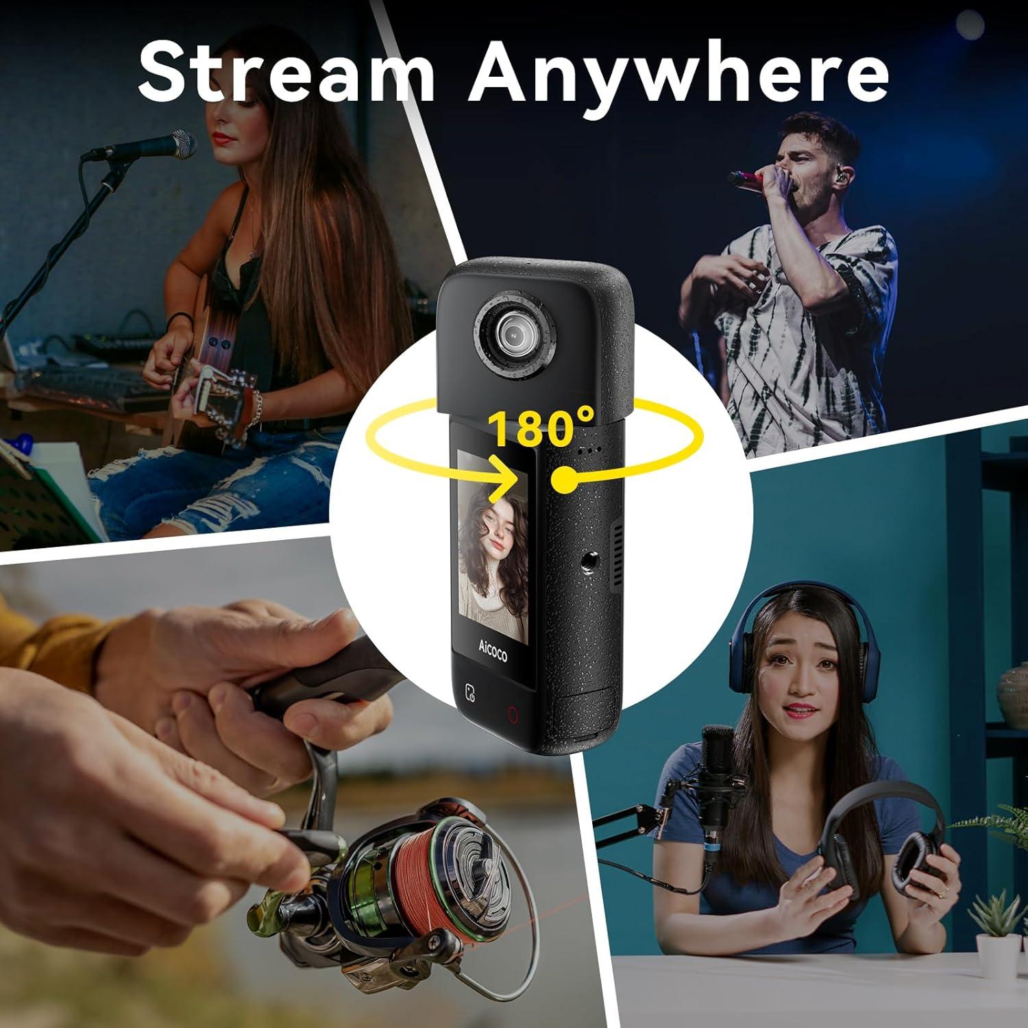 Cámara Inalámbrica 4K Aicoco LC10 con Batería de 270 Min