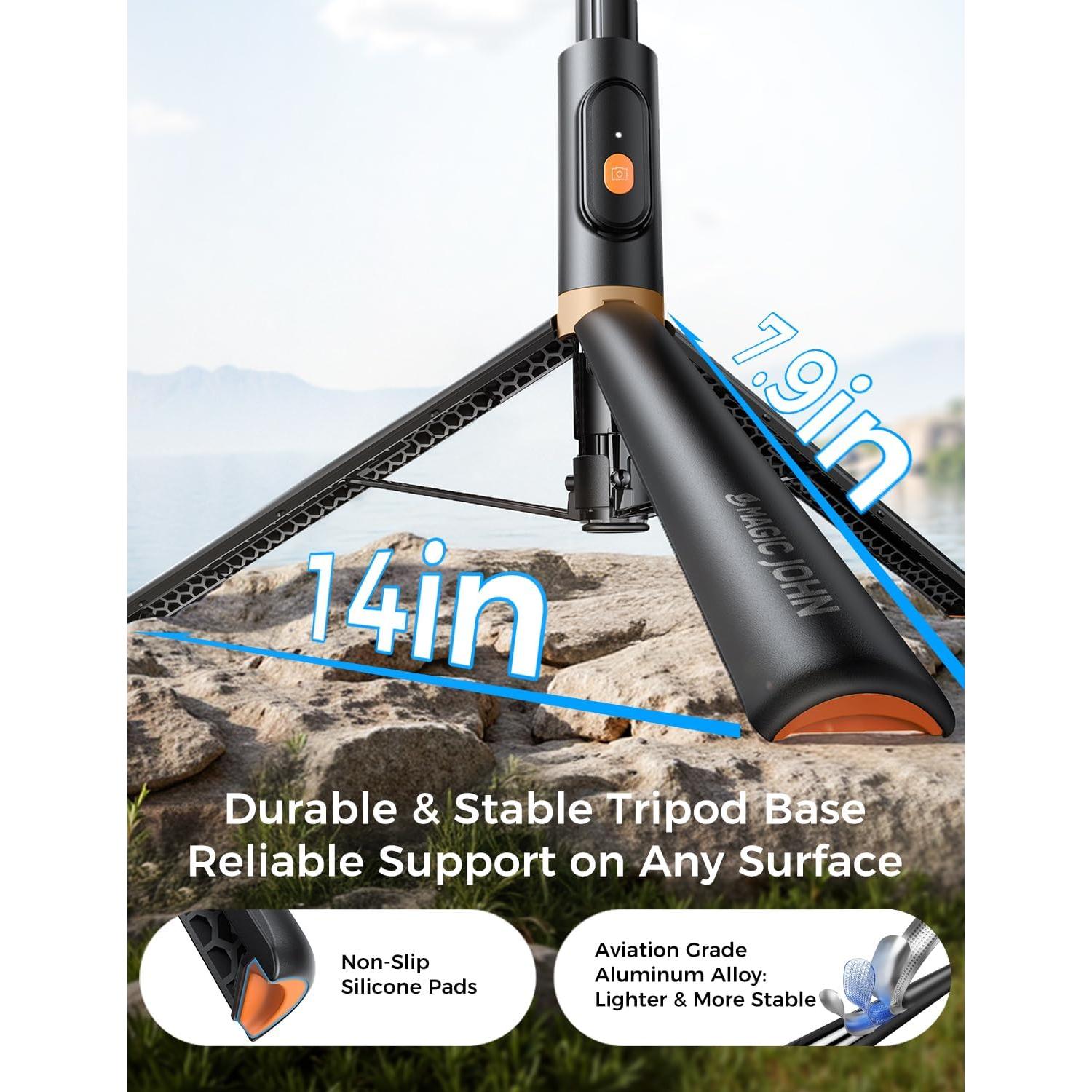 Trípode Automático Plegable MAGIC JOHN 150 cm con Control Remoto