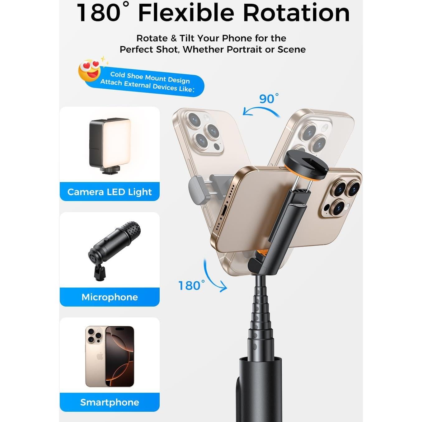 Trípode Automático Plegable MAGIC JOHN 150 cm con Control Remoto