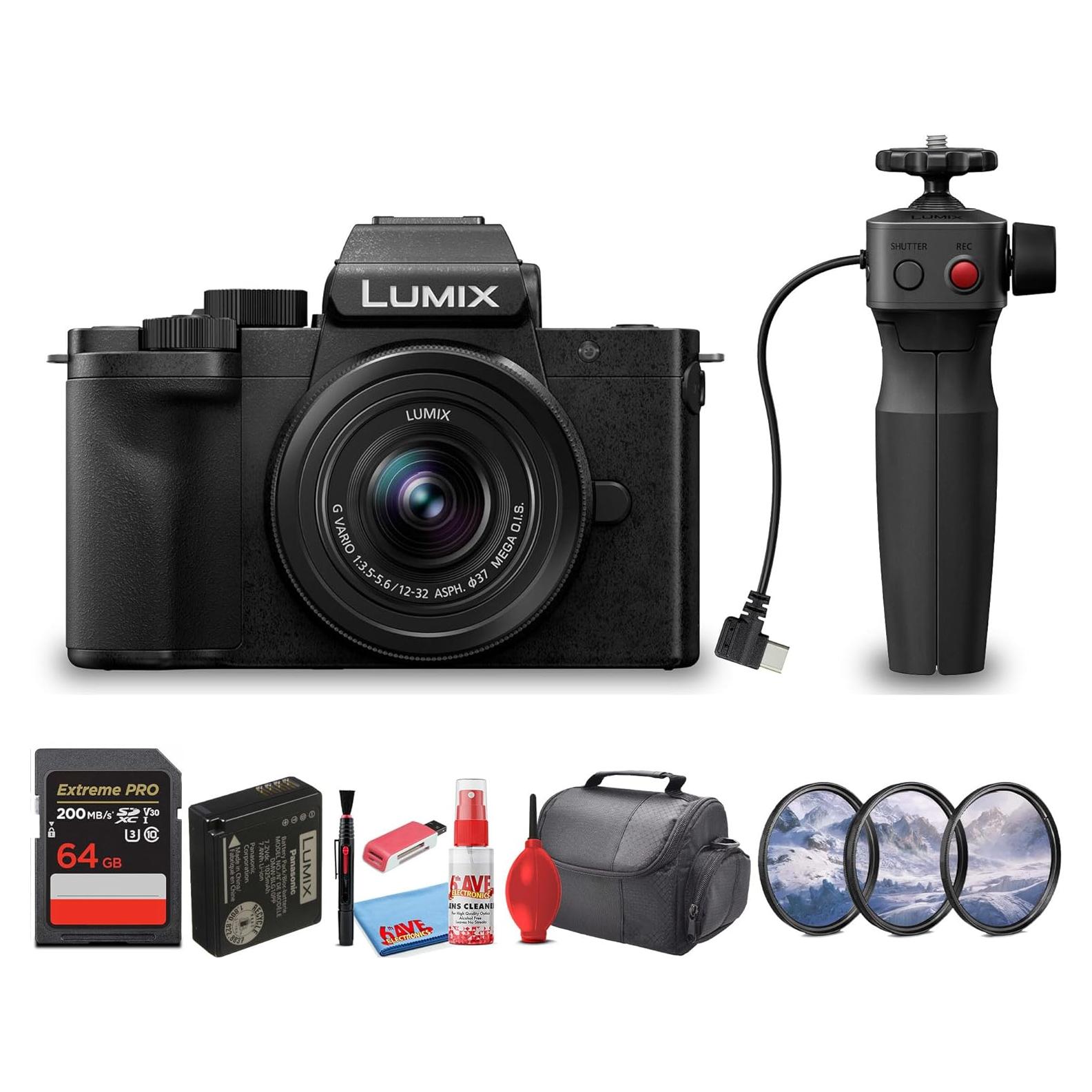 Cámara sin Espejo Panasonic Lumix G100D 4K con Lente 12-32mm