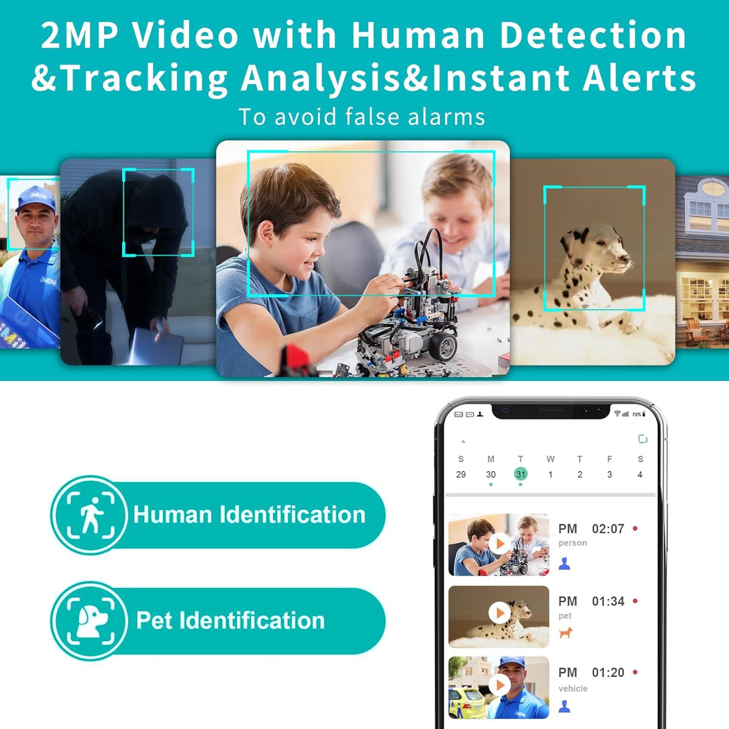 Cámara de Seguridad WiFi TUGARD C26 Pan/Tilt 1080p