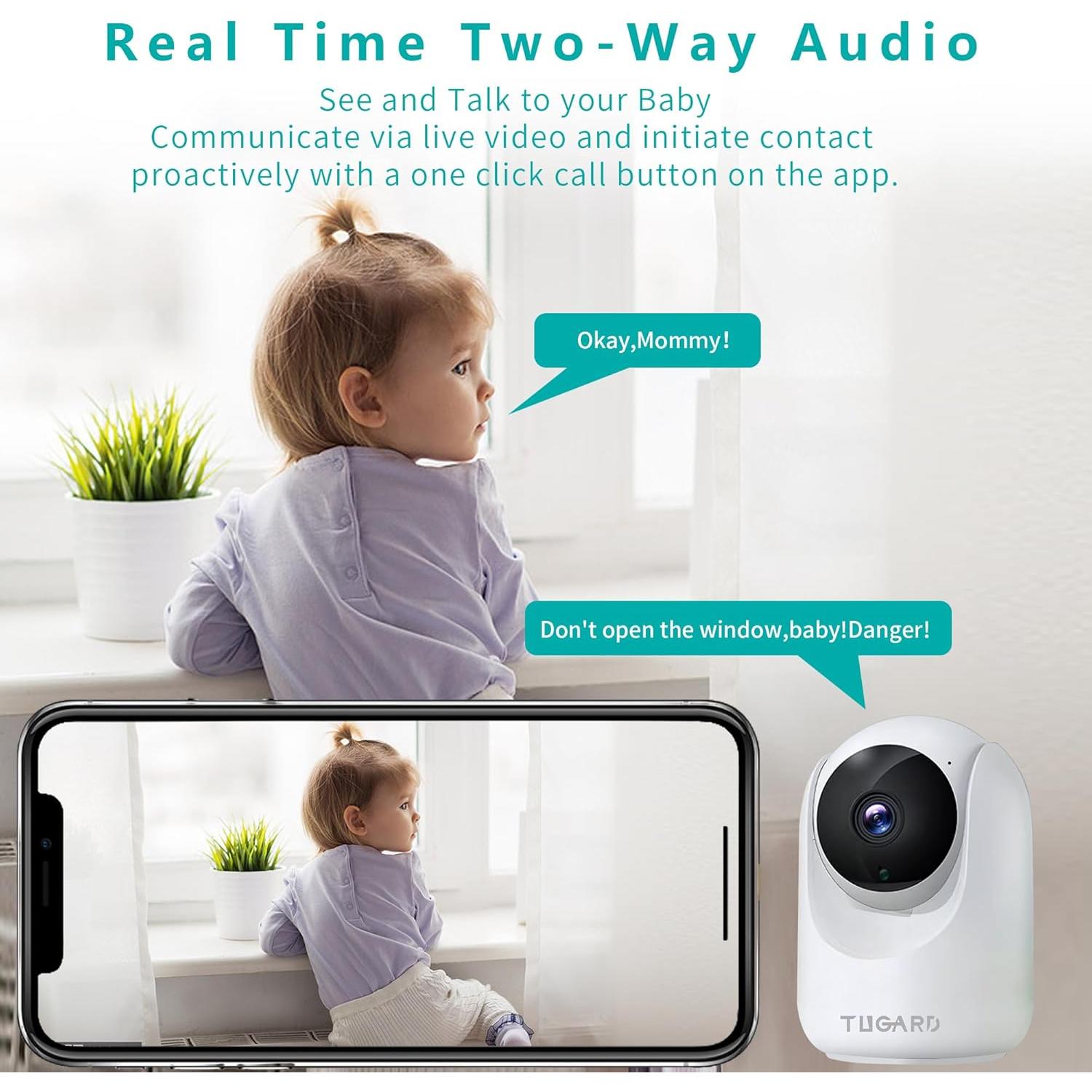 Cámara de Seguridad WiFi TUGARD C26 Pan/Tilt 1080p