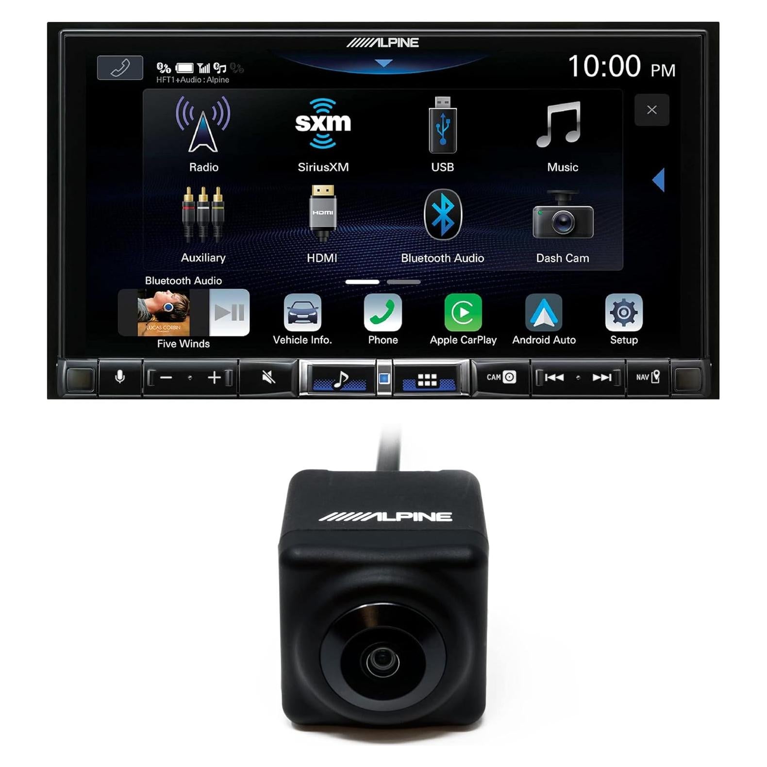 Receptor Multimedia Alpine iLX-507 7" CarPlay + Cámara HCE-C1100
