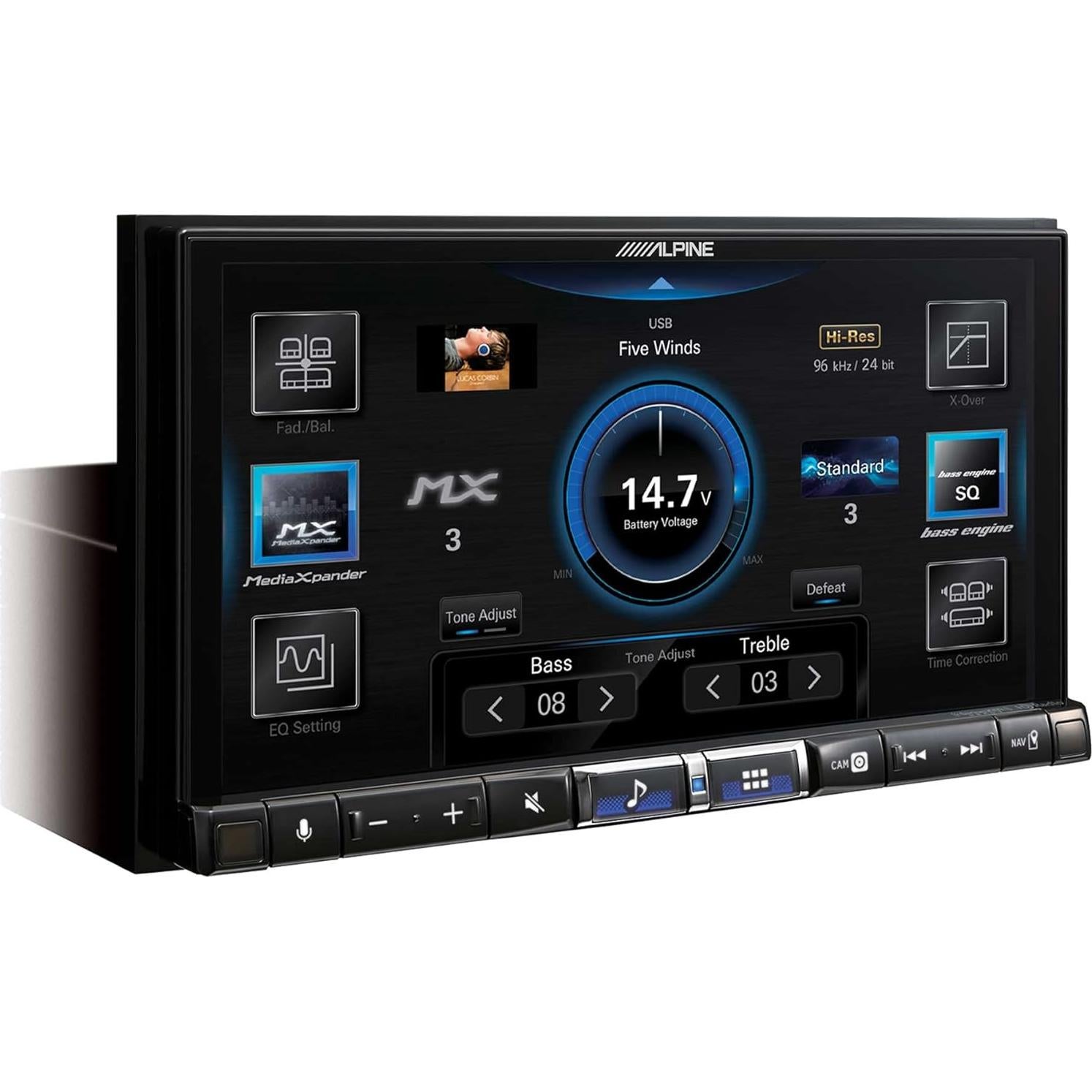 Receptor Multimedia Alpine iLX-507 7" CarPlay + Cámara HCE-C1100