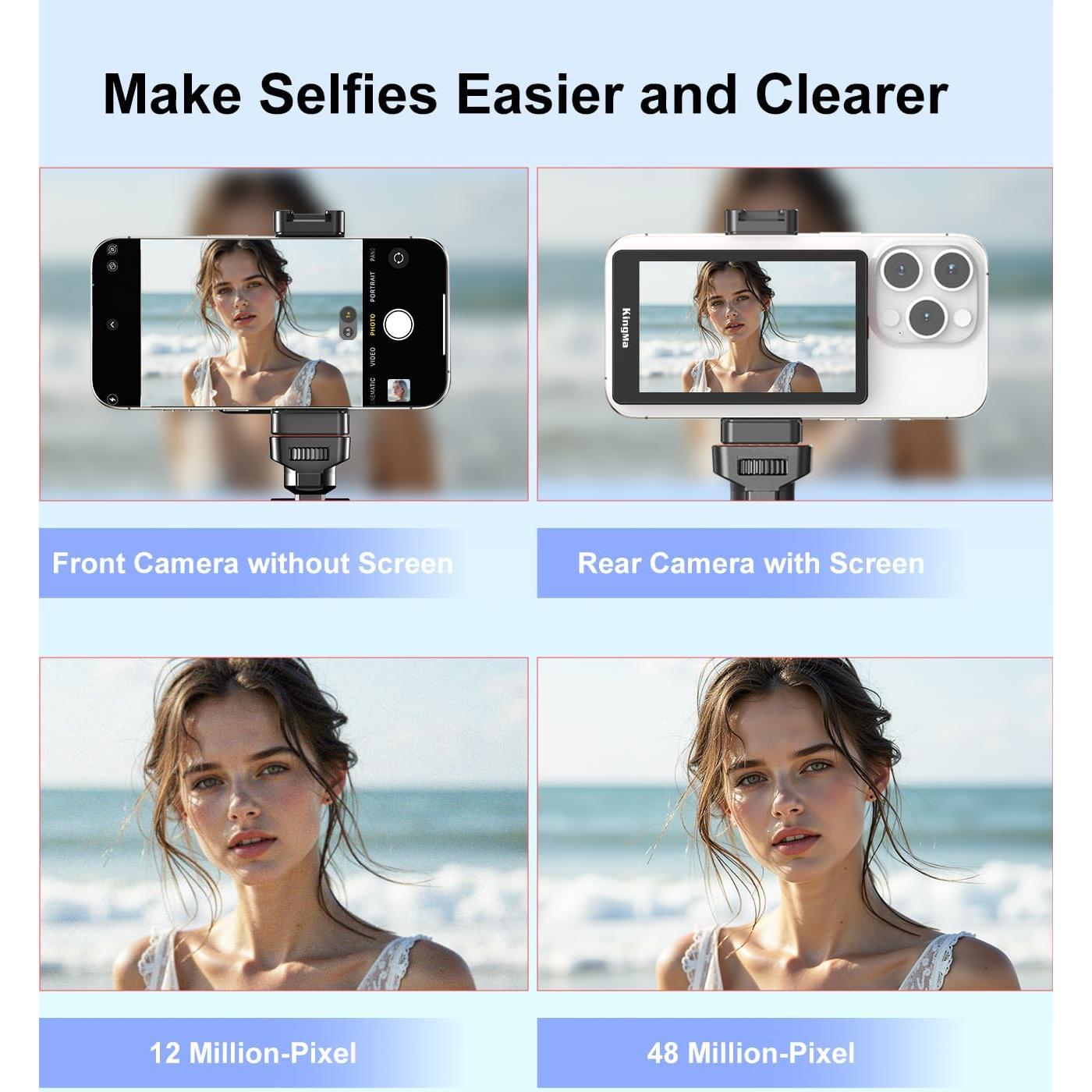 Monitor de Selfies 4K King Ma para iPhone - Montaje Magnético