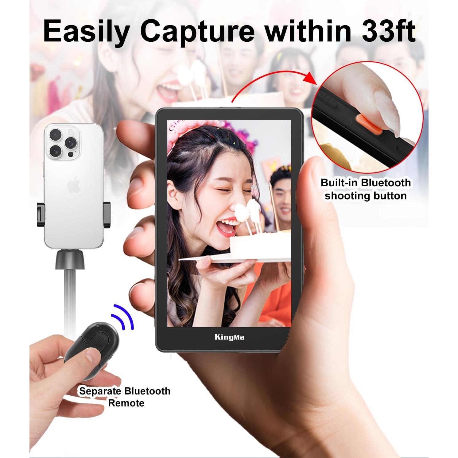 Monitor de Selfies 4K King Ma para iPhone - Montaje Magnético