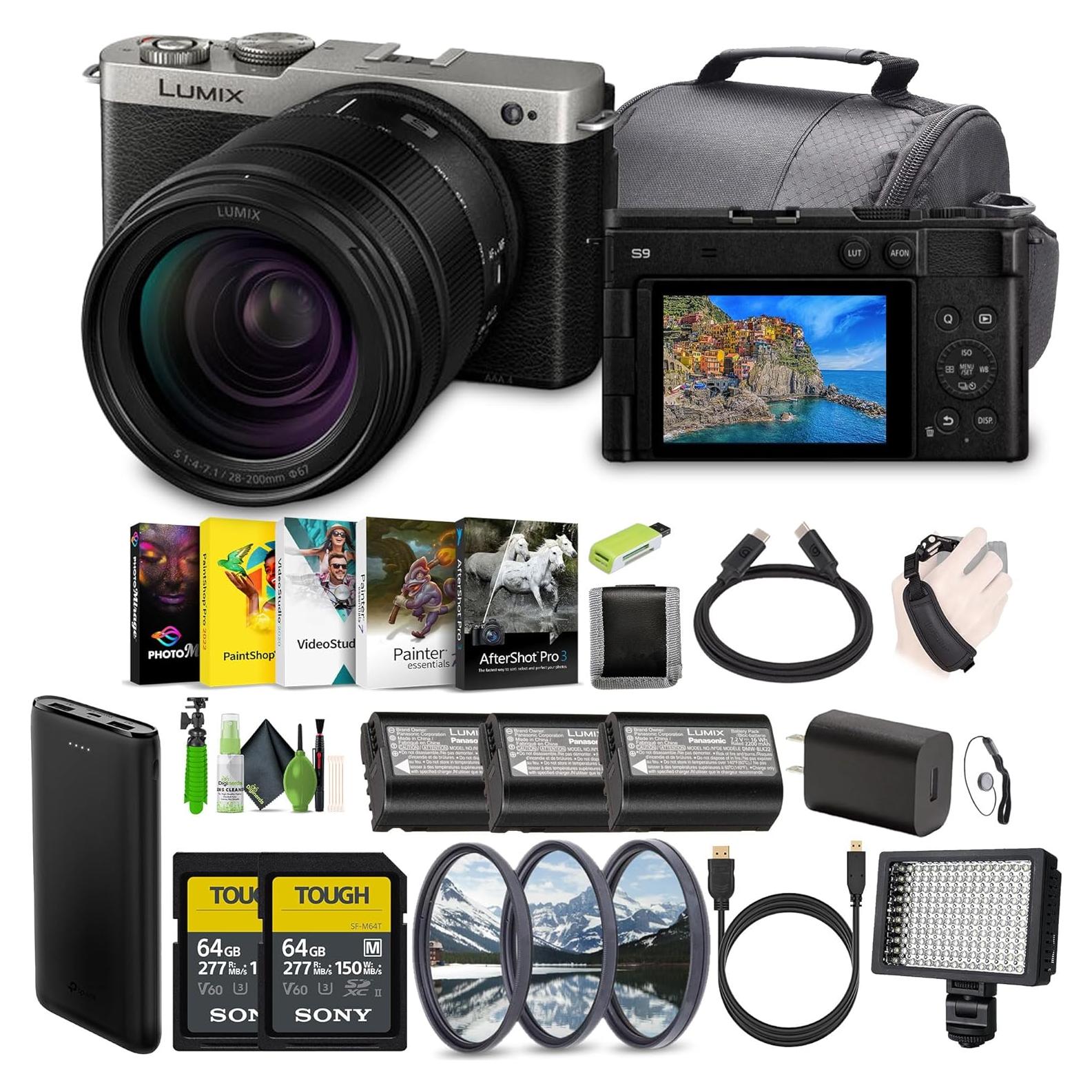 Cámara Sin Espejo Panasonic Lumix S9 24.2MP con Lente 28-200mm