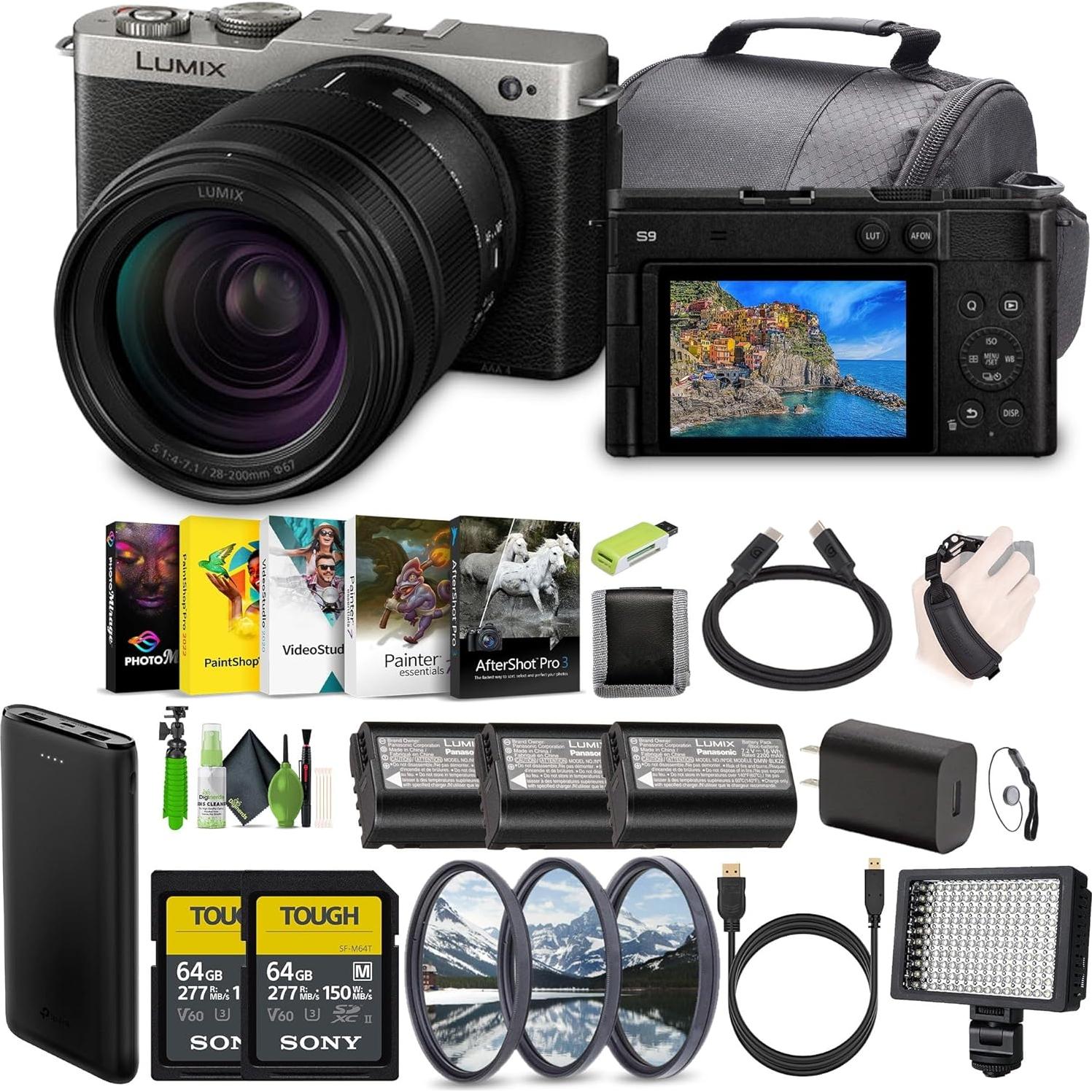 Cámara Sin Espejo Panasonic Lumix S9 24.2MP con Lente 28-200mm