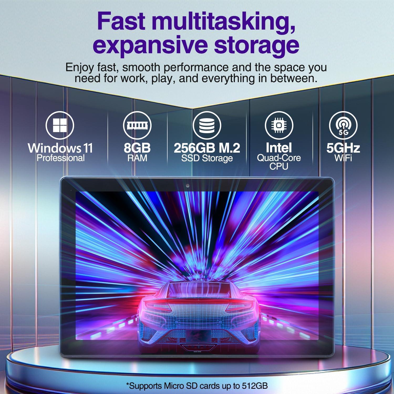 Tablet Fusion5 10.1" Windows 11 Pro 256GB 8GB RAM Full HD