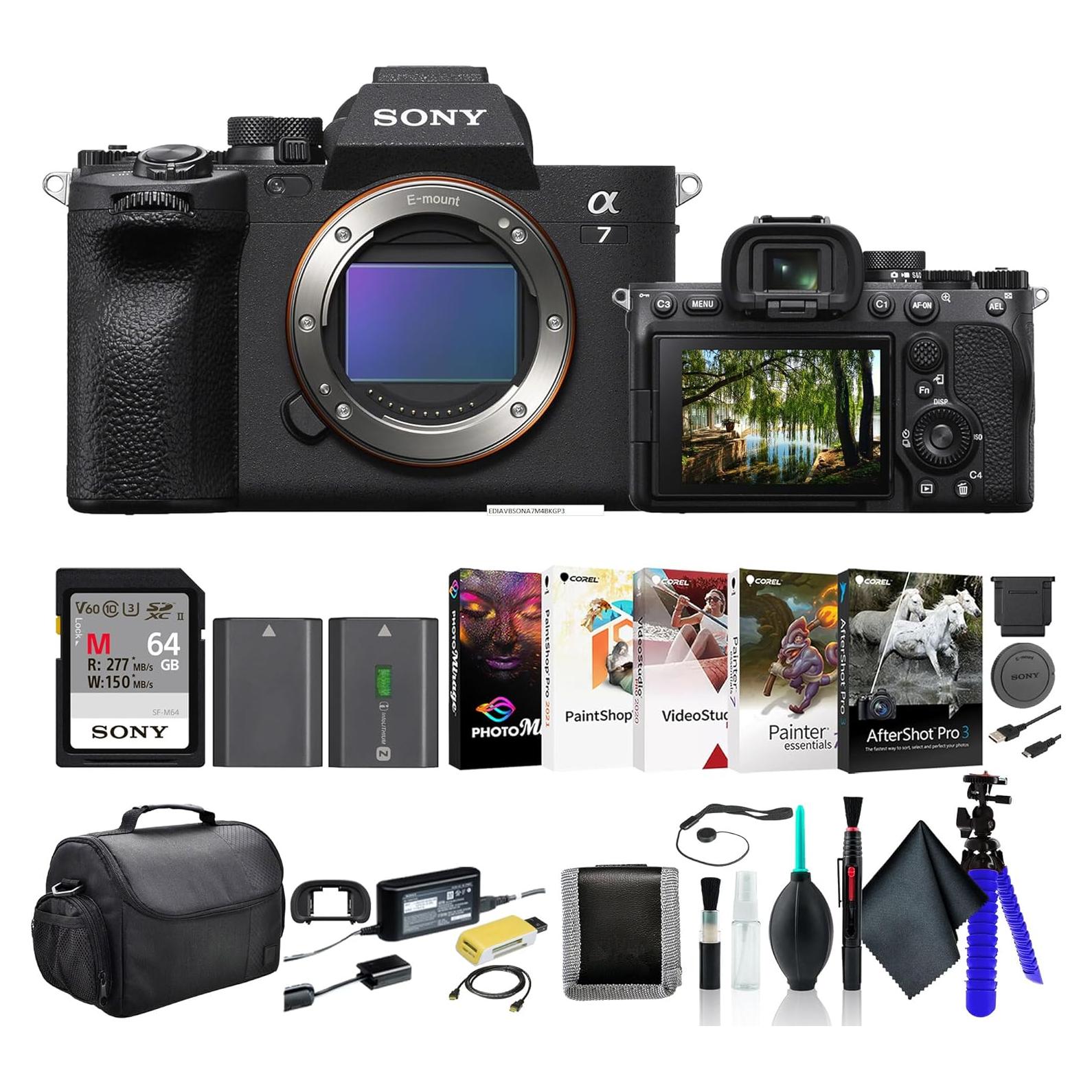 Cámara sin Espejo Sony a7 IV ILCE-7M4/B + Accesorios