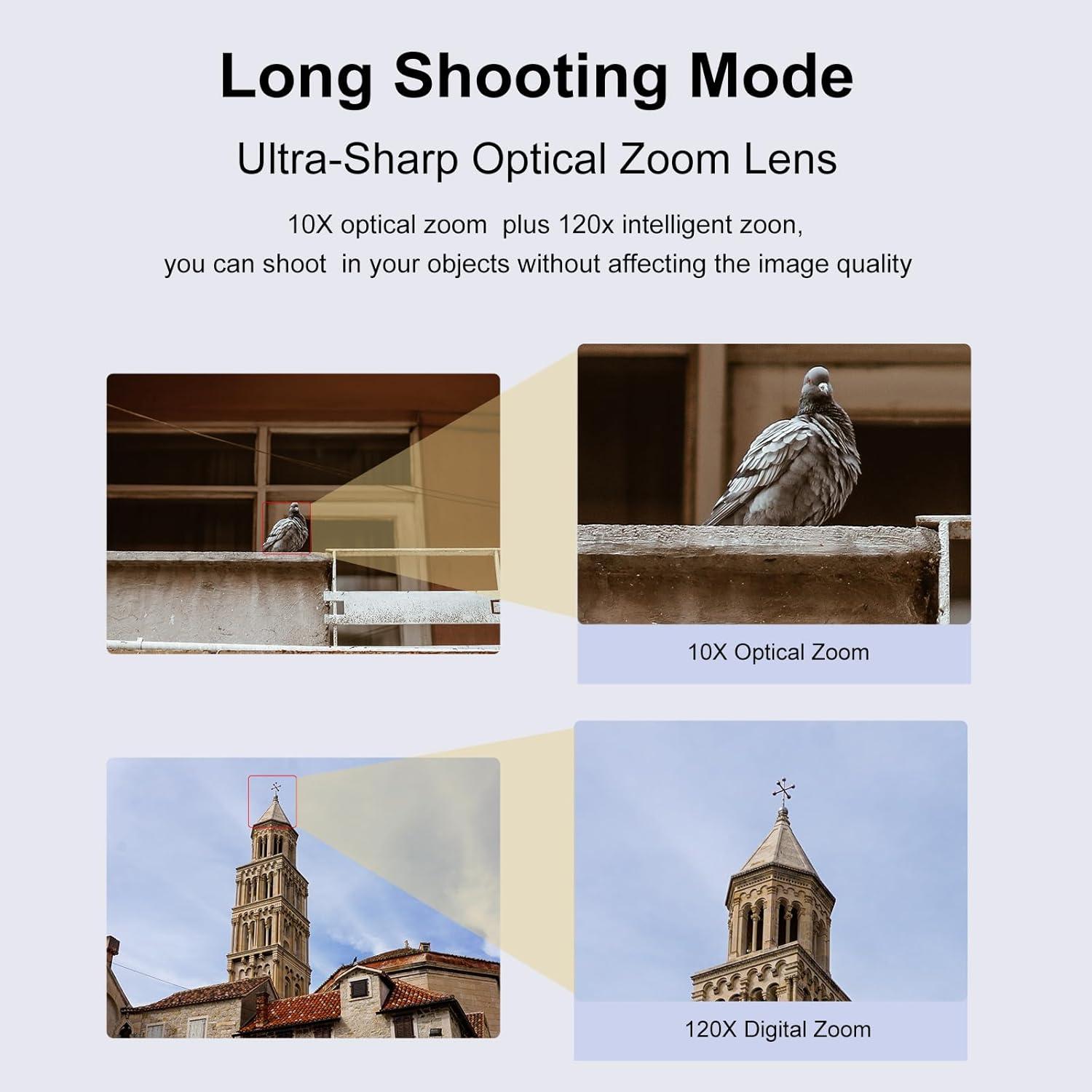 Cámara de Video ORDRO 4K 10X Zoom Óptico Pantalla Táctil