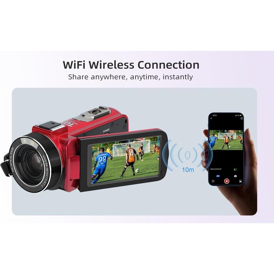 Cámara de Video ORDRO 4K 10X Zoom Óptico Pantalla Táctil