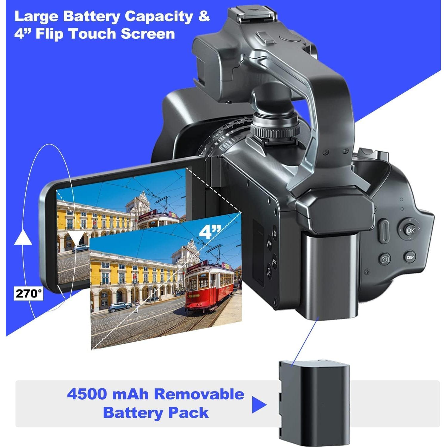 Cámara de Video KLIOMAX 4K 64MP con Micrófono y Accesorios