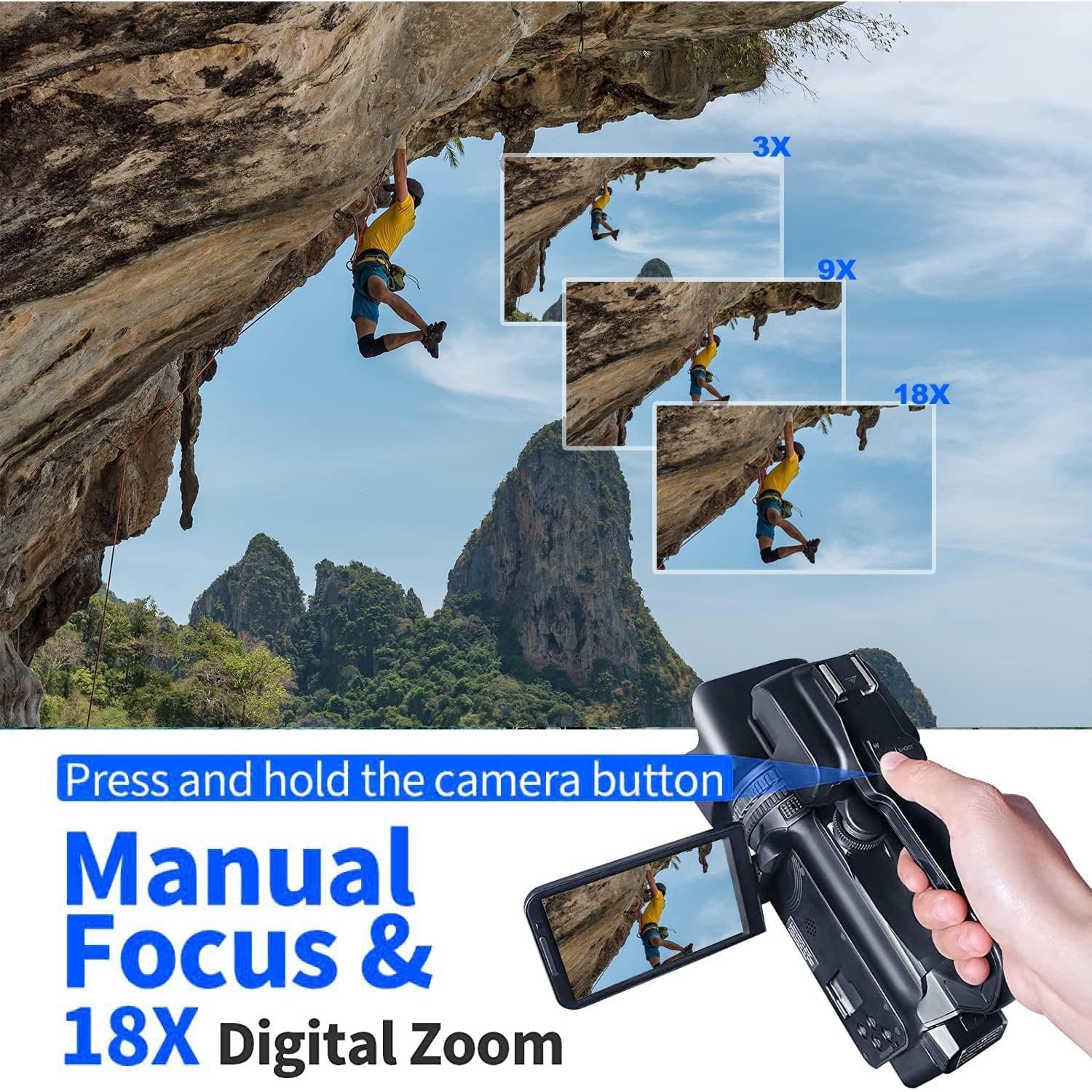 Cámara de Video KLIOMAX 4K 64MP con Micrófono y Accesorios