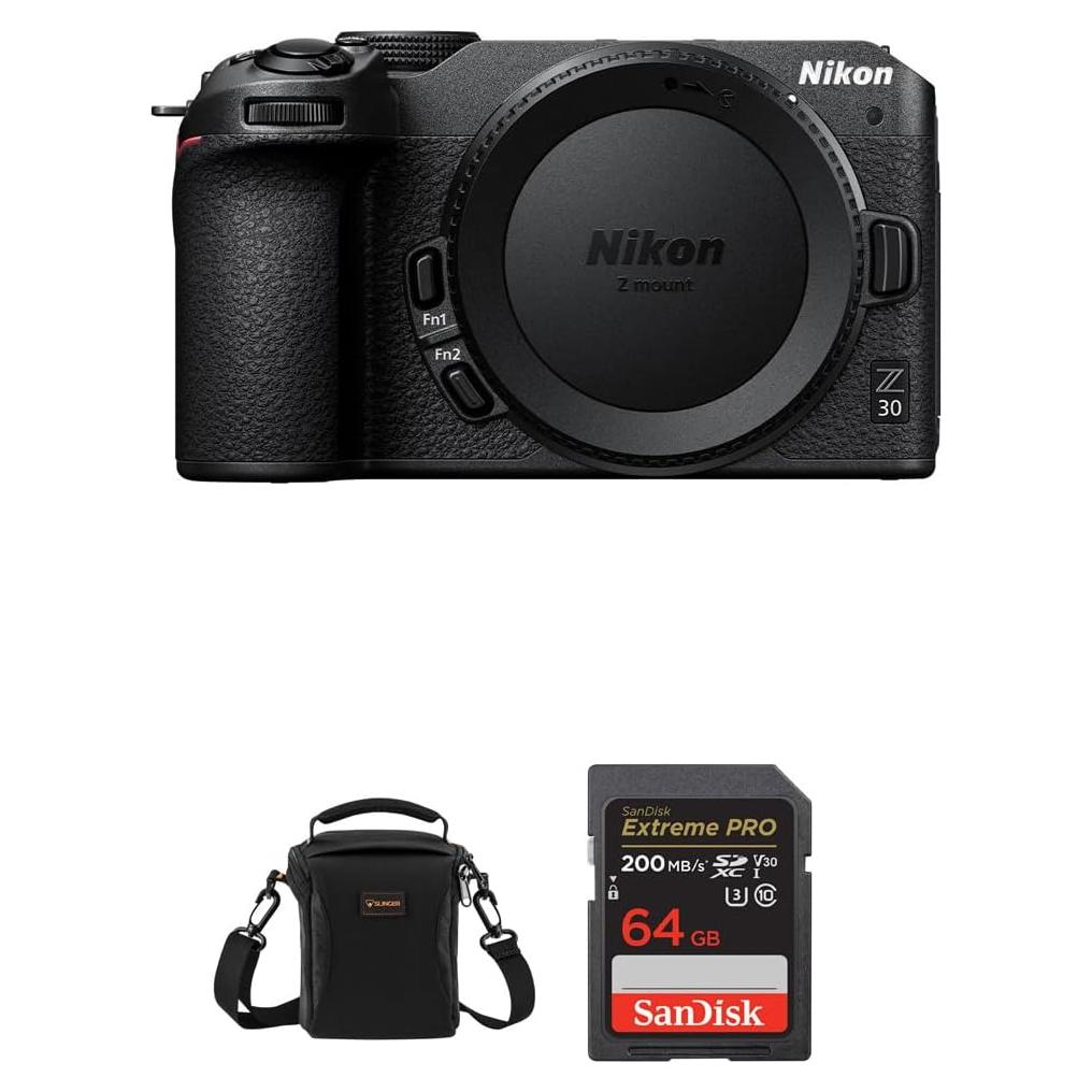 Cámara sin Espejo Nikon Z 30 20.9MP 4K con Tarjeta SD 64GB