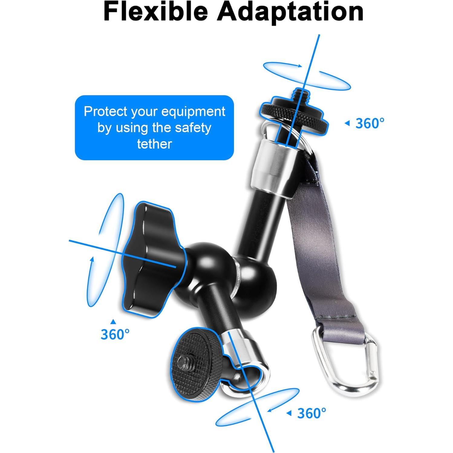 Selens Fence Mount Live Streaming Kit for Mevo Start,Gopro,Chain Link Fence Mount with Storage Bag for Gamechanger at Baseball,Softball Field
