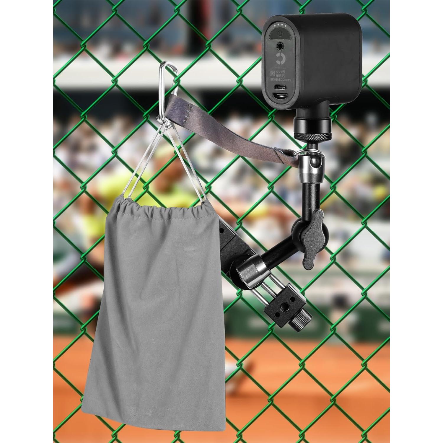 Selens Fence Mount Live Streaming Kit for Mevo Start,Gopro,Chain Link Fence Mount with Storage Bag for Gamechanger at Baseball,Softball Field