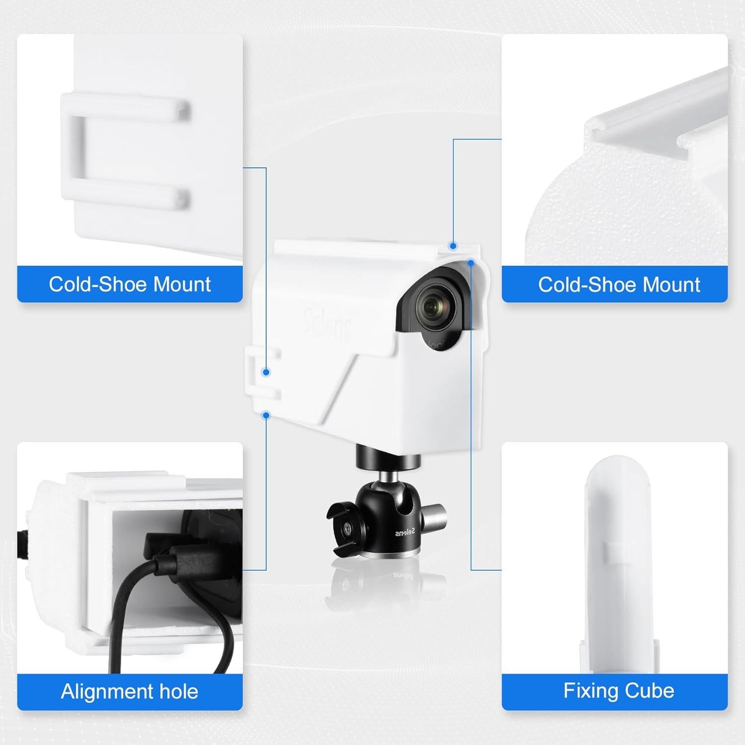Selens Protective Clam Cover for Mevo Start,Mevo Camera Case with Cold-Shoe Mount,Suitable for Gamechanger,Baseball,Softball Streaming and Recording,Outdoor Use